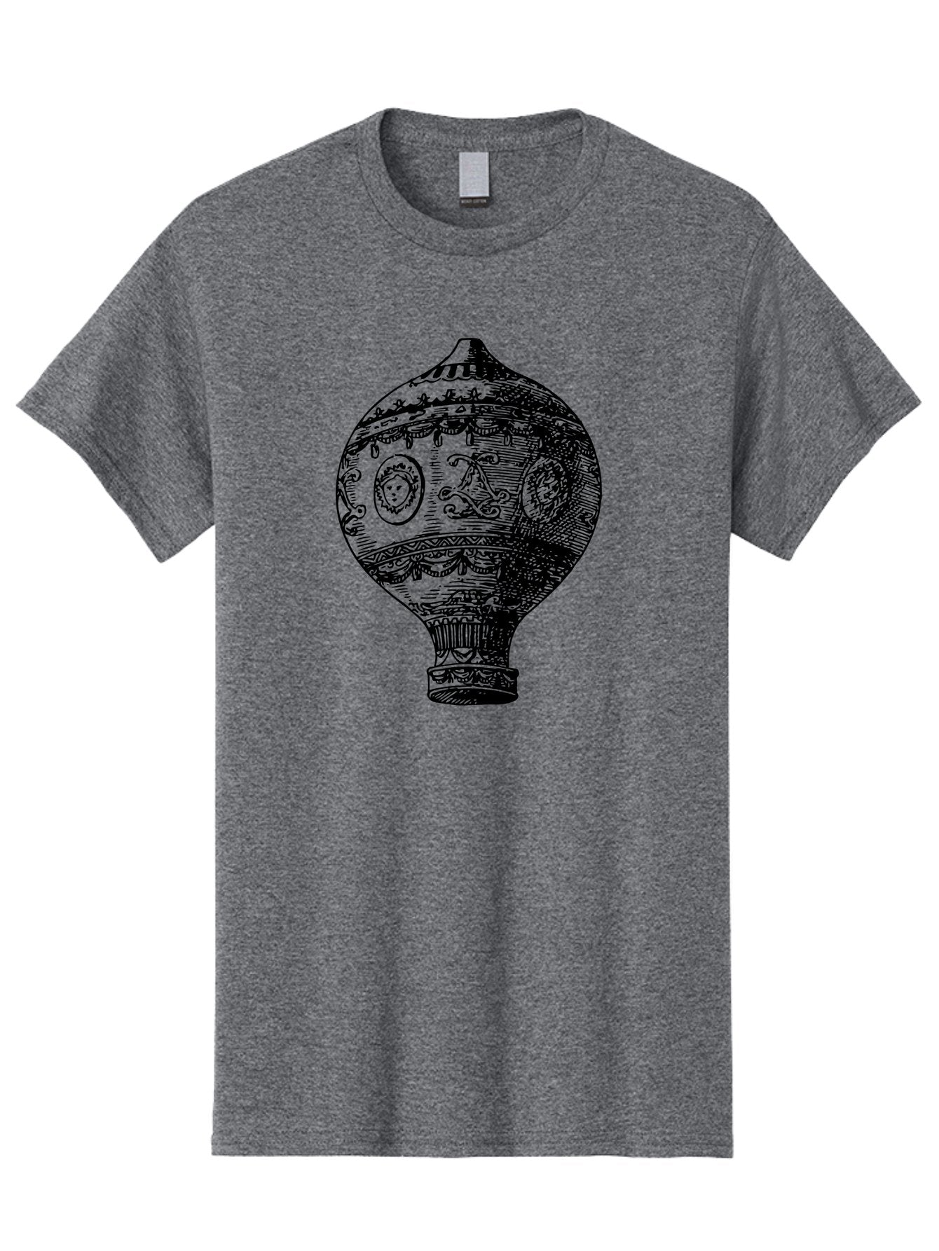 Ornate-Vase Men'S Graphic Tee, 100% Cotton, Comfortable Casual Summer Wear, Machine Washable, Perfume Bottle, Vintage Bottle, Ornate Design, Black Illustration, Decorative Art, Antique Style, Luxury Fragrance, Intricate Details, Aad799 4