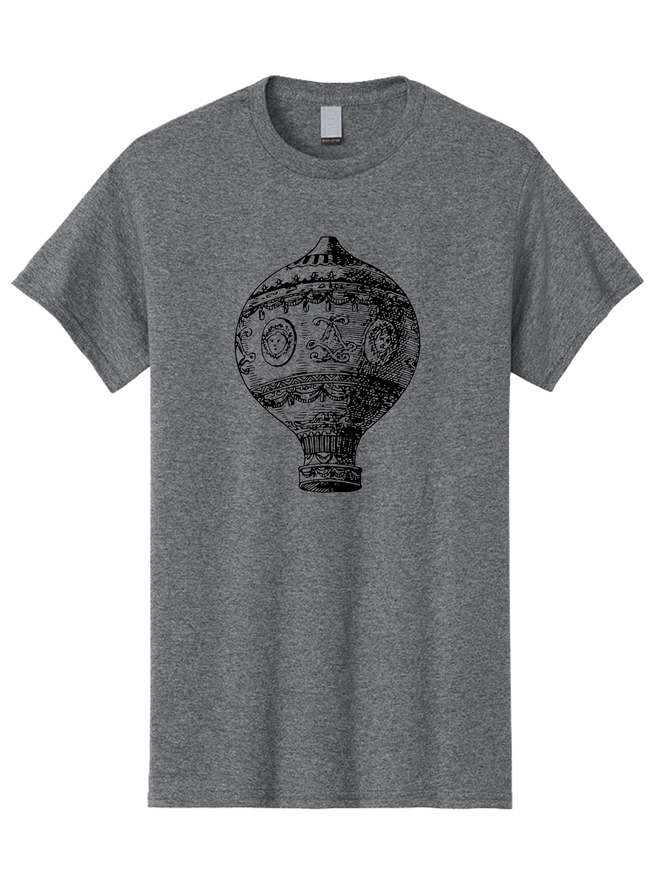 Ornate-Vase Men'S Graphic Tee, 100% Cotton, Comfortable Casual Summer Wear, Machine Washable, Perfume Bottle, Vintage Bottle, Ornate Design, Black Illustration, Decorative Art, Antique Style, Luxury Fragrance, Intricate Details, Aad799 23