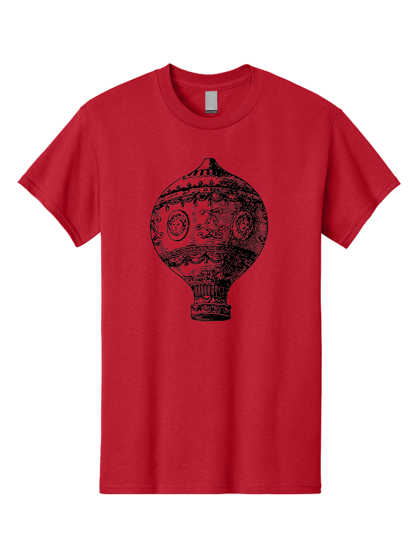 Ornate-Vase Men'S Graphic Tee, 100% Cotton, Comfortable Casual Summer Wear, Machine Washable, Perfume Bottle, Vintage Bottle, Ornate Design, Black Illustration, Decorative Art, Antique Style, Luxury Fragrance, Intricate Details, Aad799 25