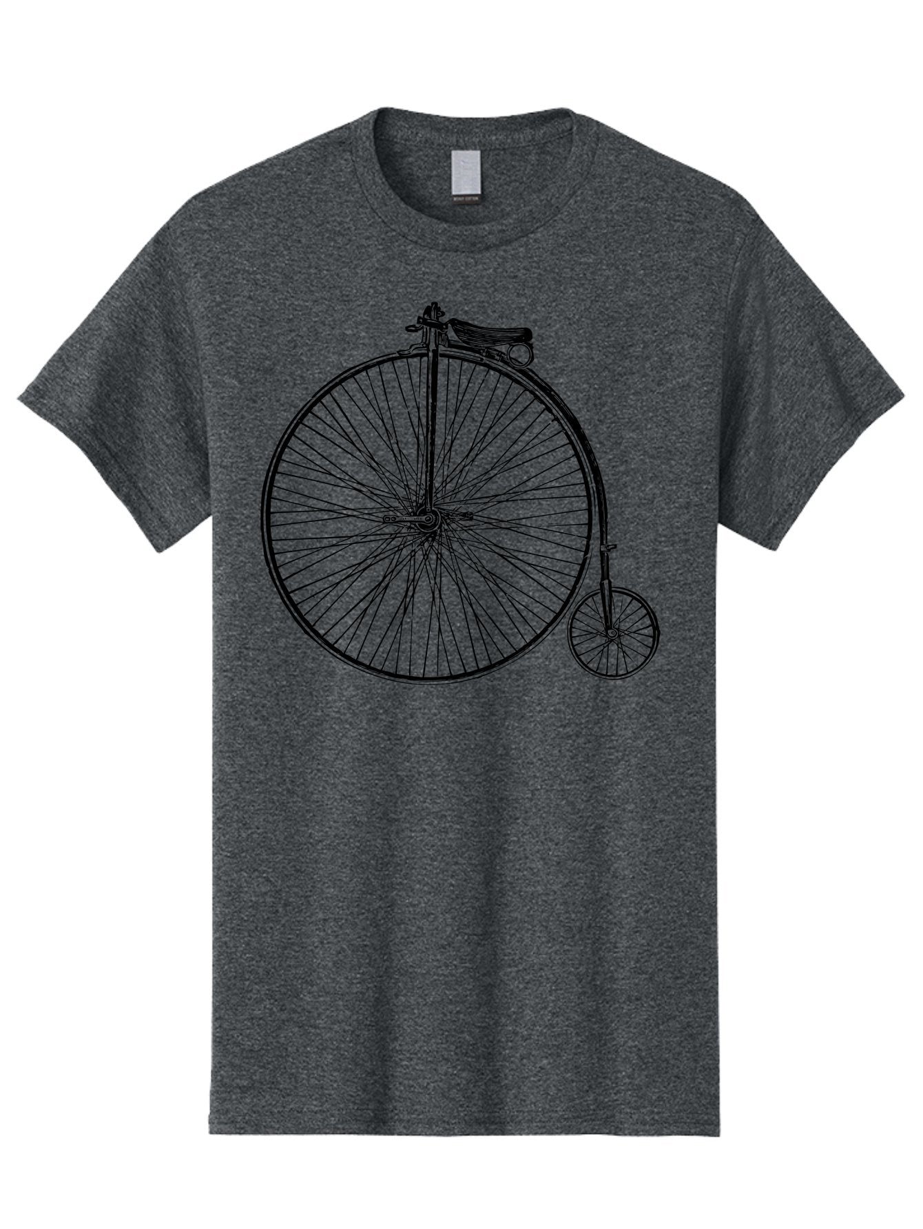 Penny-Farthing-Bicycle Men'S Graphic Tee, 100% Cotton, Comfortable Casual Summer Wear, Machine Washable, Vintage Bicycle, Penny Farthing Design, Classic Cycle, Historic Bike, Large Front Wheel, Small Rear Wheel, Antique Transport, Aad801 9