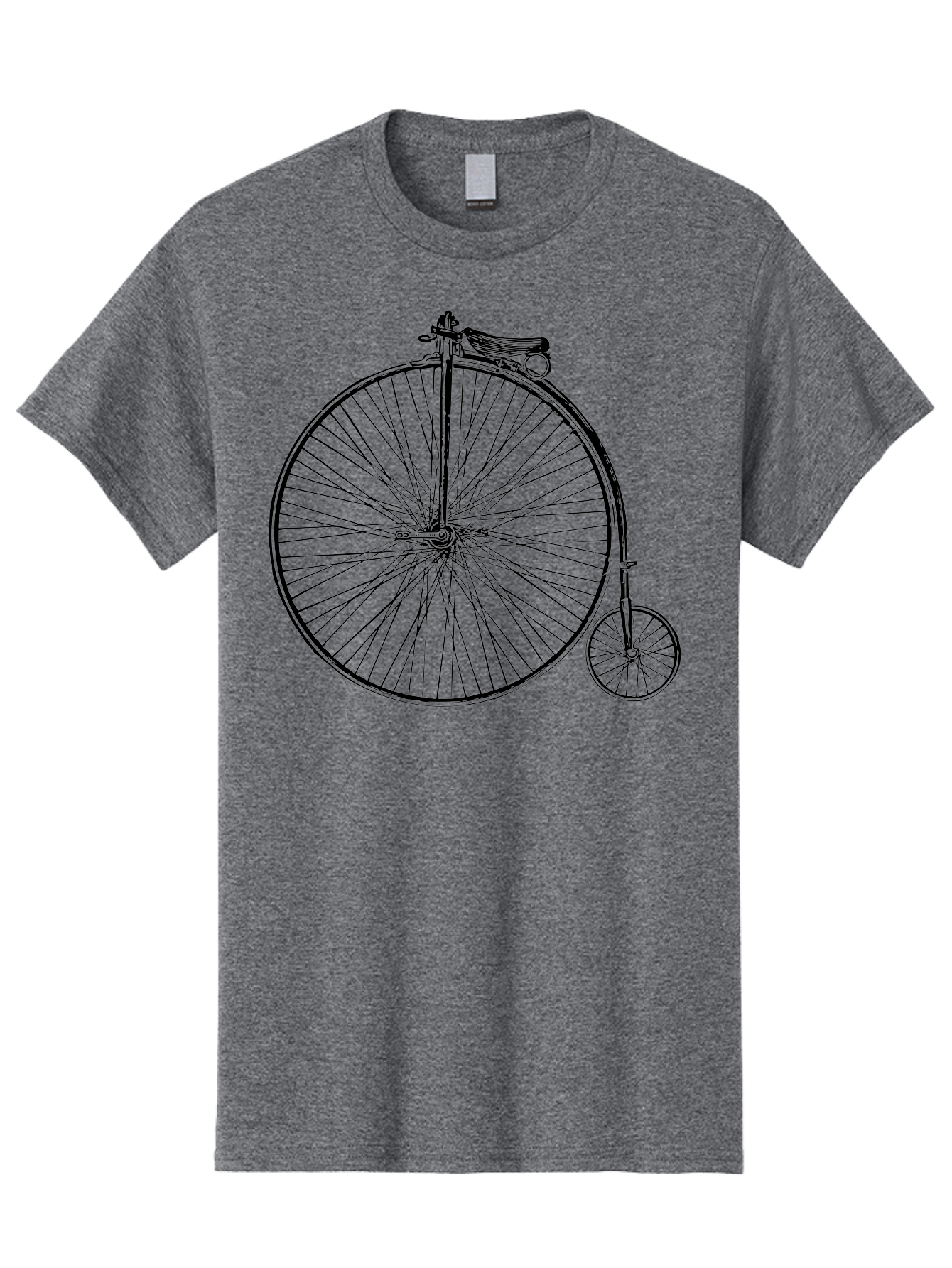 Penny-Farthing-Bicycle Men'S Graphic Tee, 100% Cotton, Comfortable Casual Summer Wear, Machine Washable, Vintage Bicycle, Penny Farthing Design, Classic Cycle, Historic Bike, Large Front Wheel, Small Rear Wheel, Antique Transport, Aad801 25