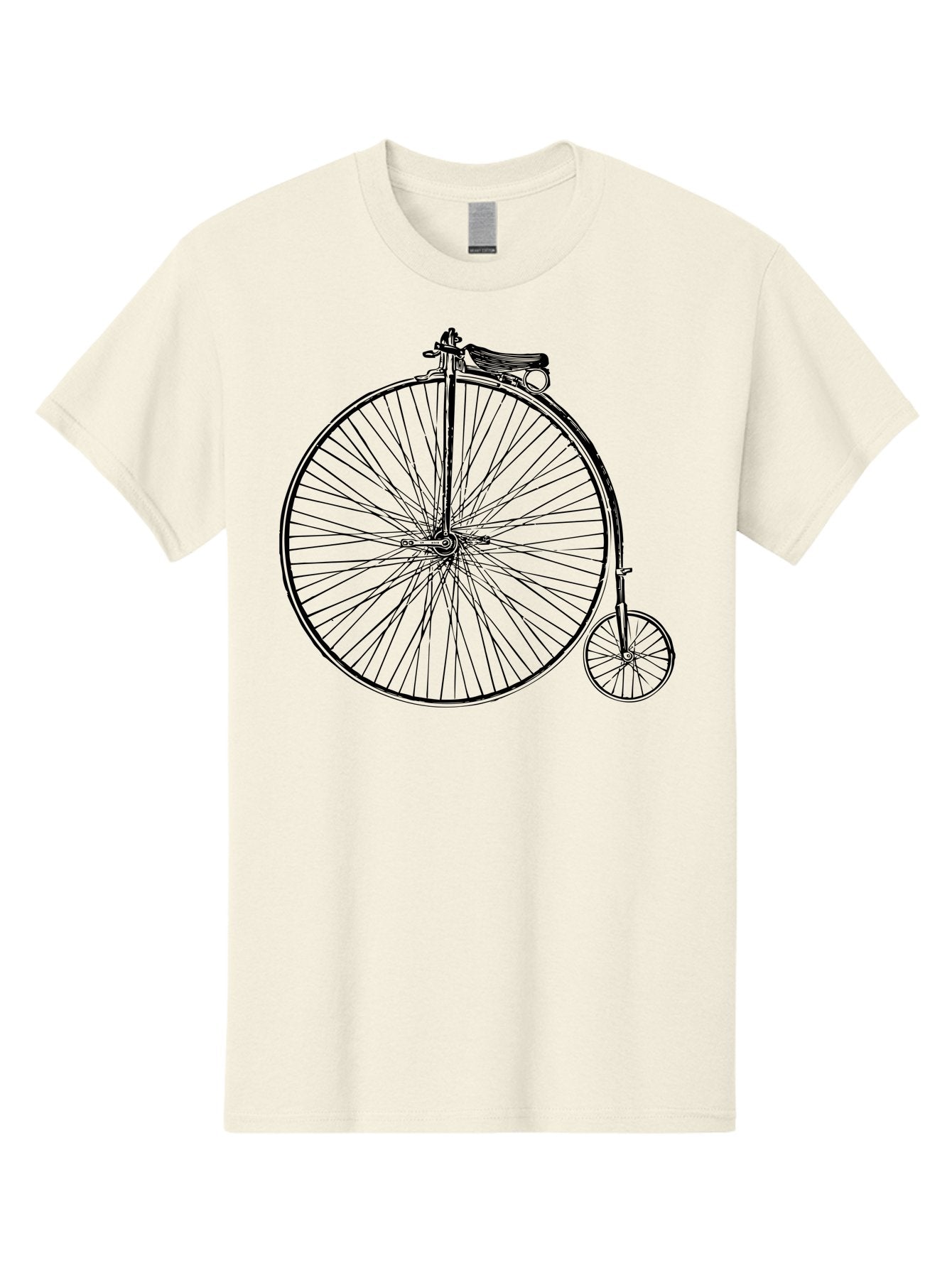 Penny-Farthing-Bicycle Men'S Graphic Tee, 100% Cotton, Comfortable Casual Summer Wear, Machine Washable, Vintage Bicycle, Penny Farthing Design, Classic Cycle, Historic Bike, Large Front Wheel, Small Rear Wheel, Antique Transport, Aad801 11