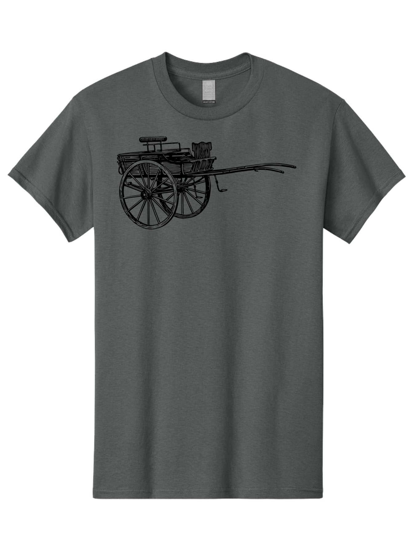 Rickshaw-Illustration Men'S Graphic Tee, 100% Cotton, Comfortable Casual Summer Wear, Machine Washable, Vintage Rickshaw, Traditional Transportation, Old-Fashioned Vehicle, Wooden Cart, Hand-Drawn Carriage, Classic Design, Retro Style, Aad802 11