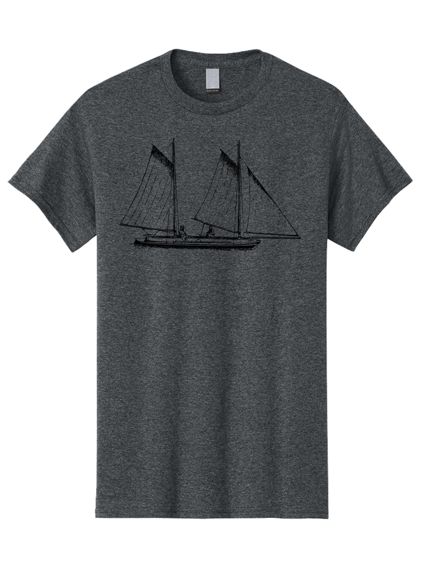 Sailboat-2 Men'S Graphic Tee, 100% Cotton, Comfortable Casual Summer Wear, Machine Washable, Sailboat, Sailing, Ocean, Watercraft, Nautical Theme, Sailing Vessels, Serene Atmosphere, Maritime, Adventure, Sketch Art, Black Lines, Simple Design, Aad805 9