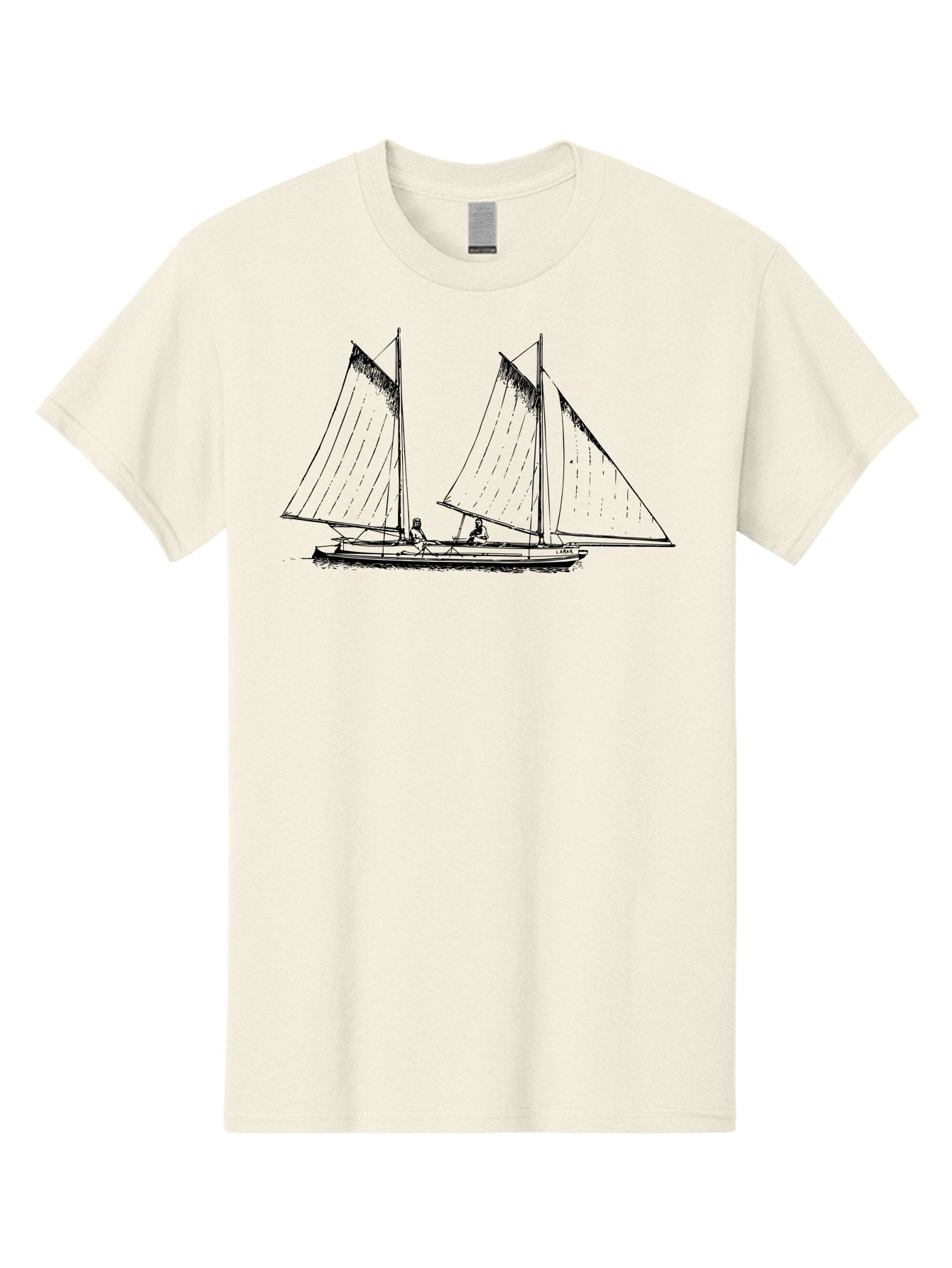 Sailboat-2 Men'S Graphic Tee, 100% Cotton, Comfortable Casual Summer Wear, Machine Washable, Sailboat, Sailing, Ocean, Watercraft, Nautical Theme, Sailing Vessels, Serene Atmosphere, Maritime, Adventure, Sketch Art, Black Lines, Simple Design, Aad805 7