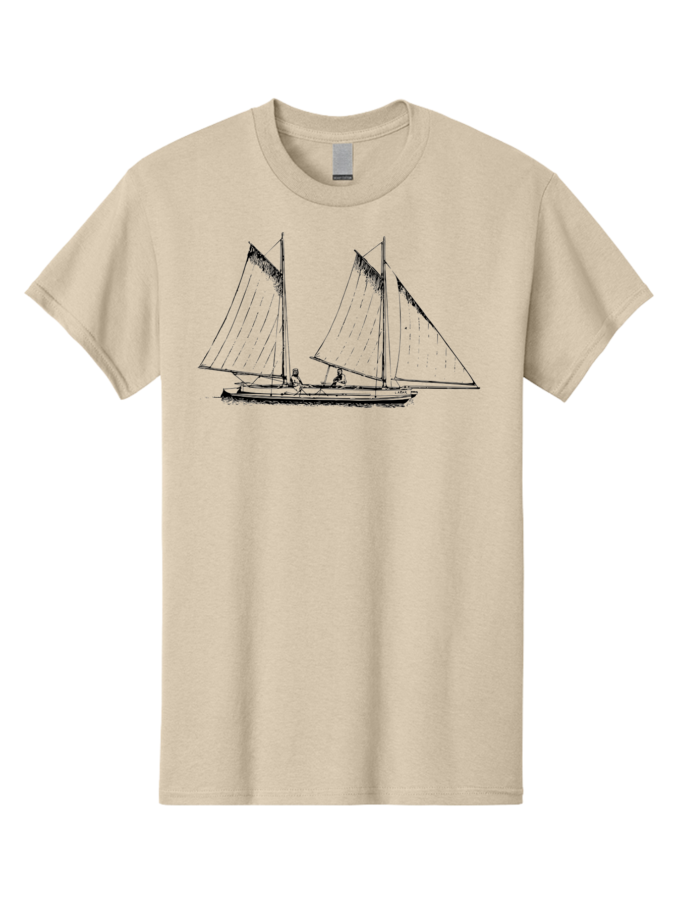 Sailboat-2 Men'S Graphic Tee, 100% Cotton, Comfortable Casual Summer Wear, Machine Washable, Sailboat, Sailing, Ocean, Watercraft, Nautical Theme, Sailing Vessels, Serene Atmosphere, Maritime, Adventure, Sketch Art, Black Lines, Simple Design, Aad805 17