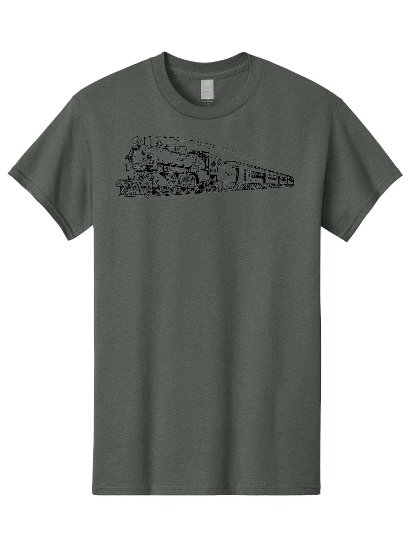 Steam-Locomotive-2524 Men'S Graphic Tee, 100% Cotton, Comfortable Casual Summer Wear, Machine Washable, Vintage Steam Train, Locomotive Engine, Railway Transportation, Nostalgic Travel, Classic Railroad, Historic Train, D51, 626, Aad809