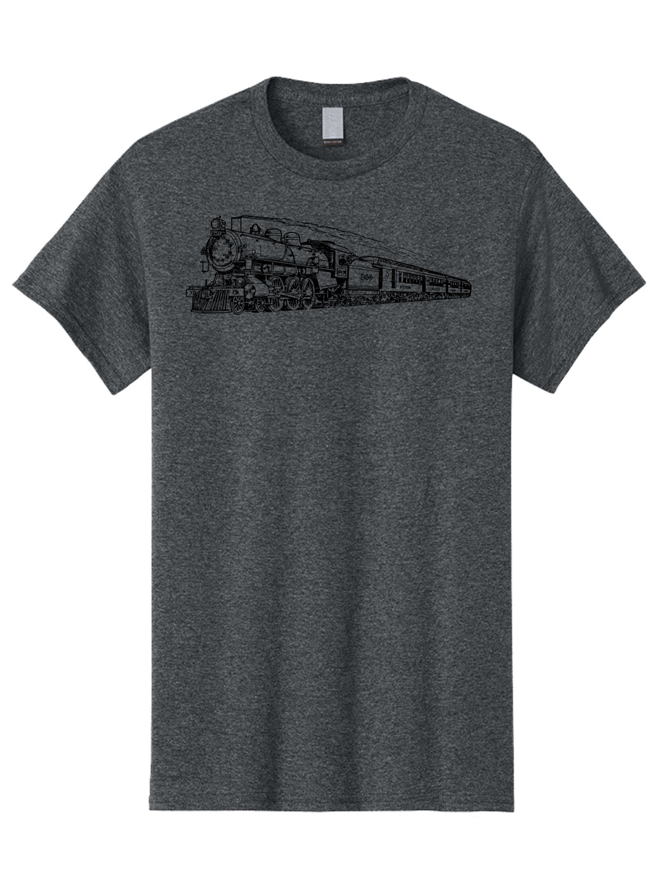 Steam-Locomotive-2524 Men'S Graphic Tee, 100% Cotton, Comfortable Casual Summer Wear, Machine Washable, Vintage Steam Train, Locomotive Engine, Railway Transportation, Nostalgic Travel, Classic Railroad, Historic Train, D51, 626, Aad809 5