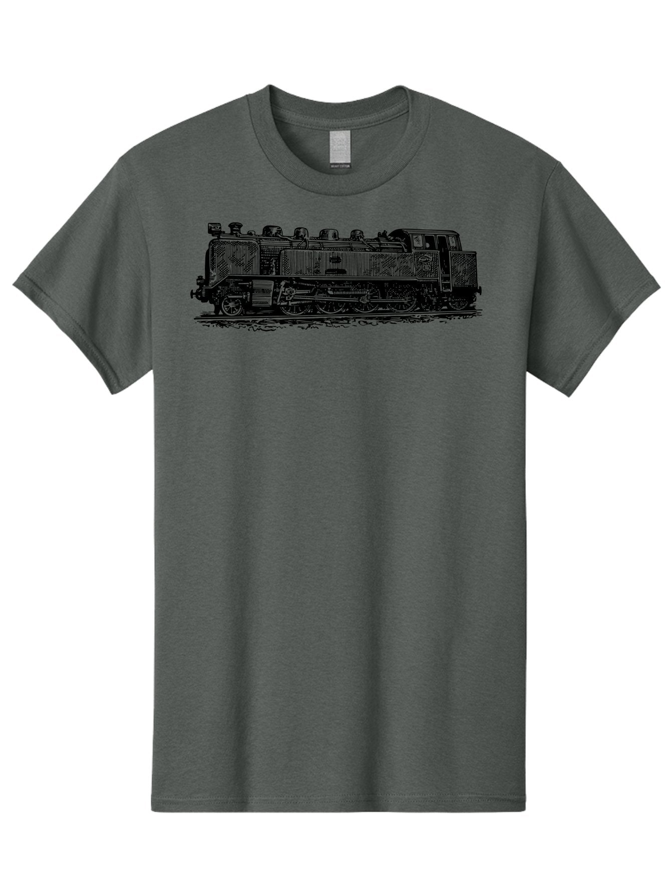 Steam-Train-1 Men'S Graphic Tee, 100% Cotton, Comfortable Casual Summer Wear, Machine Washable, Vintage Locomotive, Classic Train, Railway Nostalgia, Retro Transportation, Old-Fashioned Engine, Railway Heritage Aad811