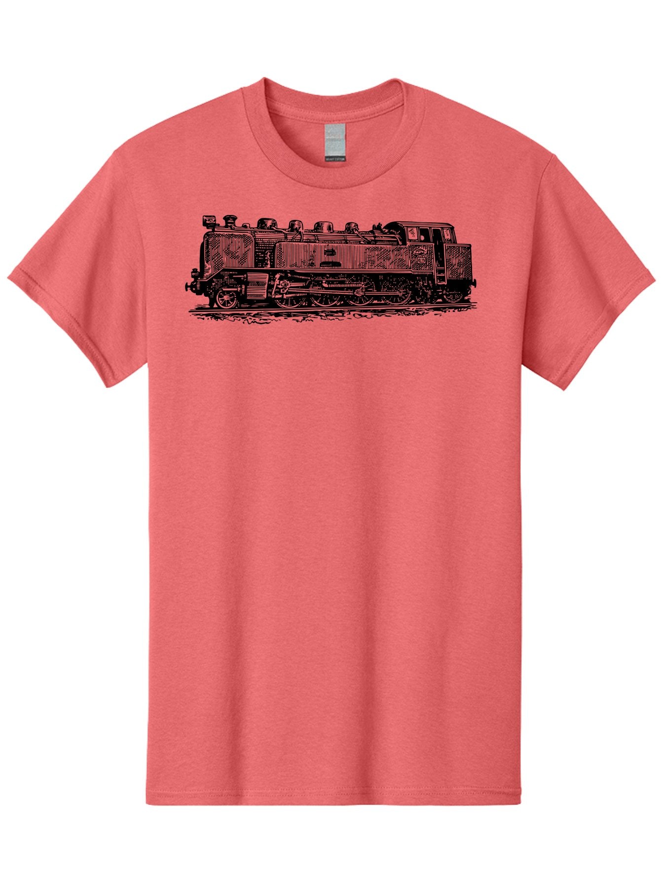Steam-Train-1 Men'S Graphic Tee, 100% Cotton, Comfortable Casual Summer Wear, Machine Washable, Vintage Locomotive, Classic Train, Railway Nostalgia, Retro Transportation, Old-Fashioned Engine, Railway Heritage Aad811 8