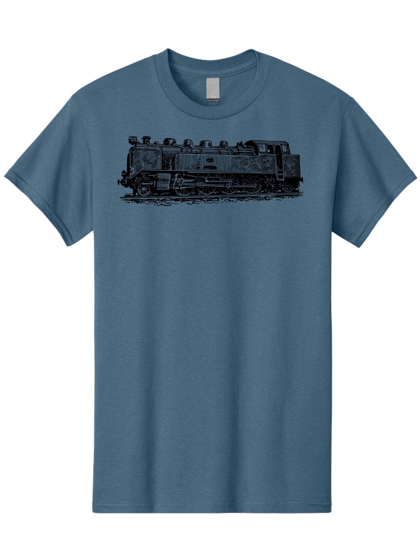Steam-Train-1 Men'S Graphic Tee, 100% Cotton, Comfortable Casual Summer Wear, Machine Washable, Vintage Locomotive, Classic Train, Railway Nostalgia, Retro Transportation, Old-Fashioned Engine, Railway Heritage Aad811 9