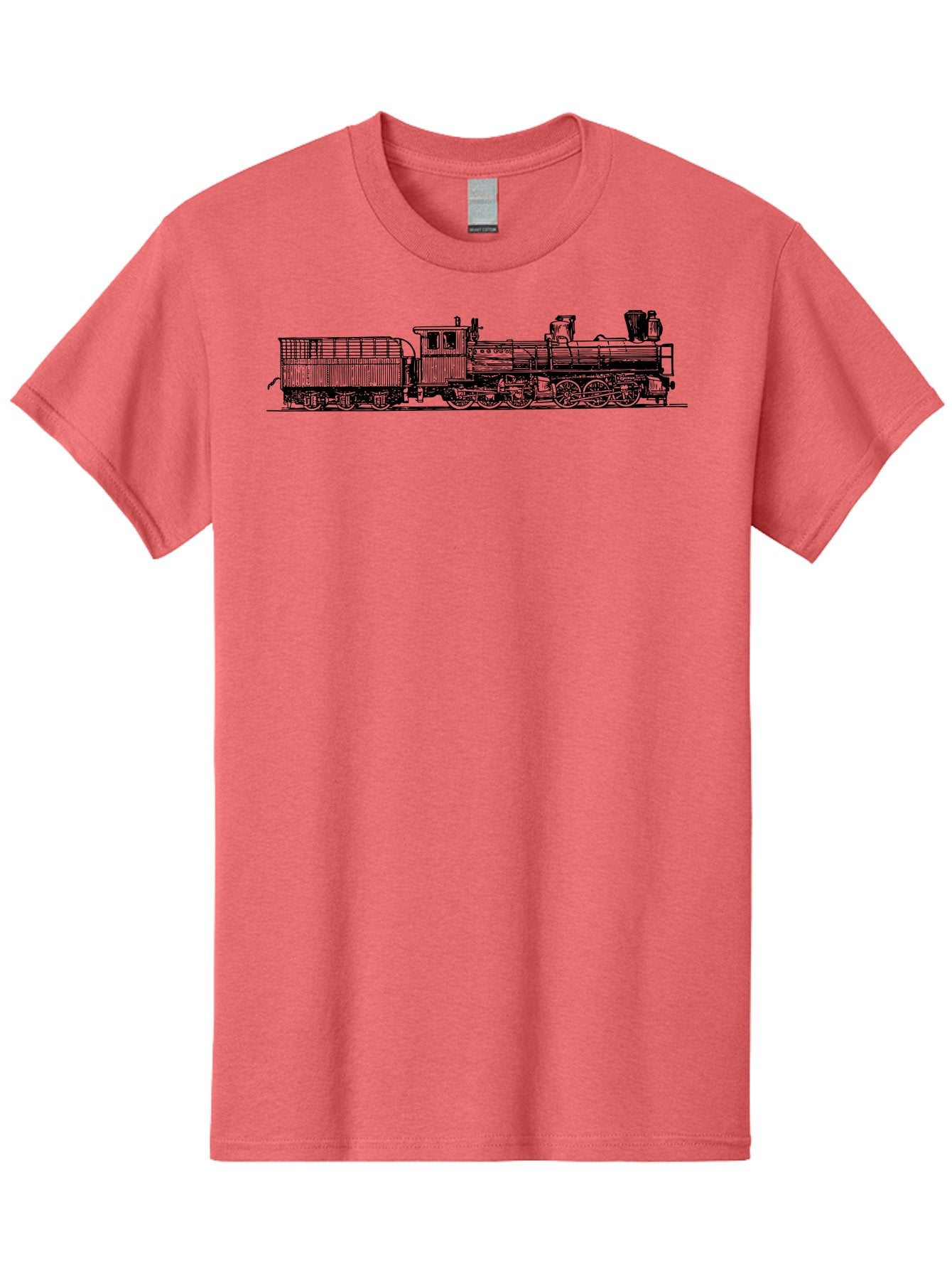 Steam-Train Men'S Graphic Tee, 100% Cotton, Comfortable Casual Summer Wear, Machine Washable, Vintage Locomotive, Train Engine, Steam Train, Railway Heritage, Classic Transport, Nostalgic Train, Railroad Nostalgia, Antique Locomotive Aad812 7