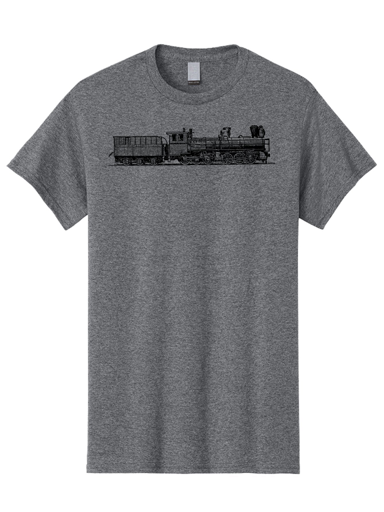 Steam-Train Men'S Graphic Tee, 100% Cotton, Comfortable Casual Summer Wear, Machine Washable, Vintage Locomotive, Train Engine, Steam Train, Railway Heritage, Classic Transport, Nostalgic Train, Railroad Nostalgia, Antique Locomotive Aad812 6