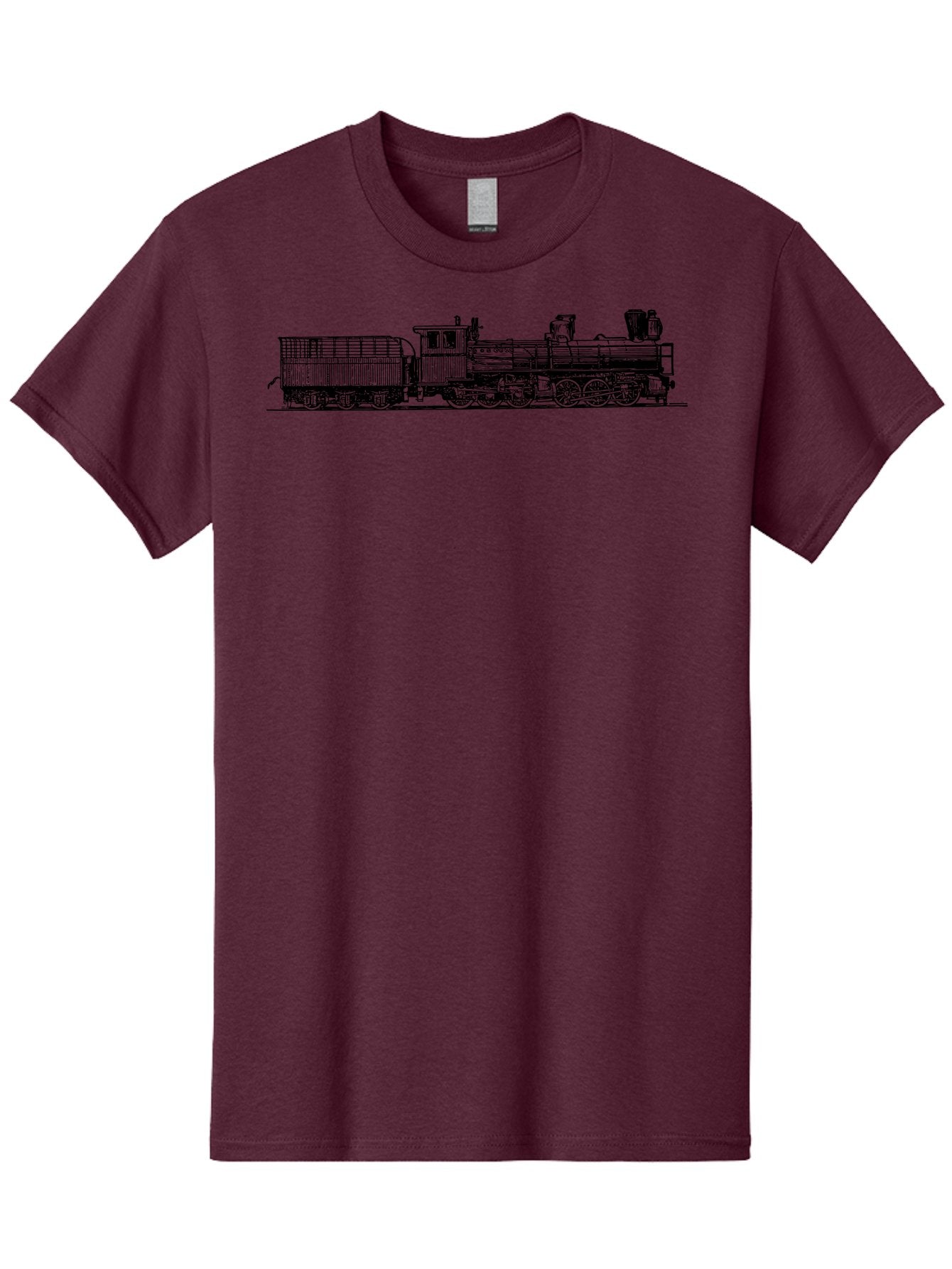 Steam-Train Men'S Graphic Tee, 100% Cotton, Comfortable Casual Summer Wear, Machine Washable, Vintage Locomotive, Train Engine, Steam Train, Railway Heritage, Classic Transport, Nostalgic Train, Railroad Nostalgia, Antique Locomotive Aad812 8