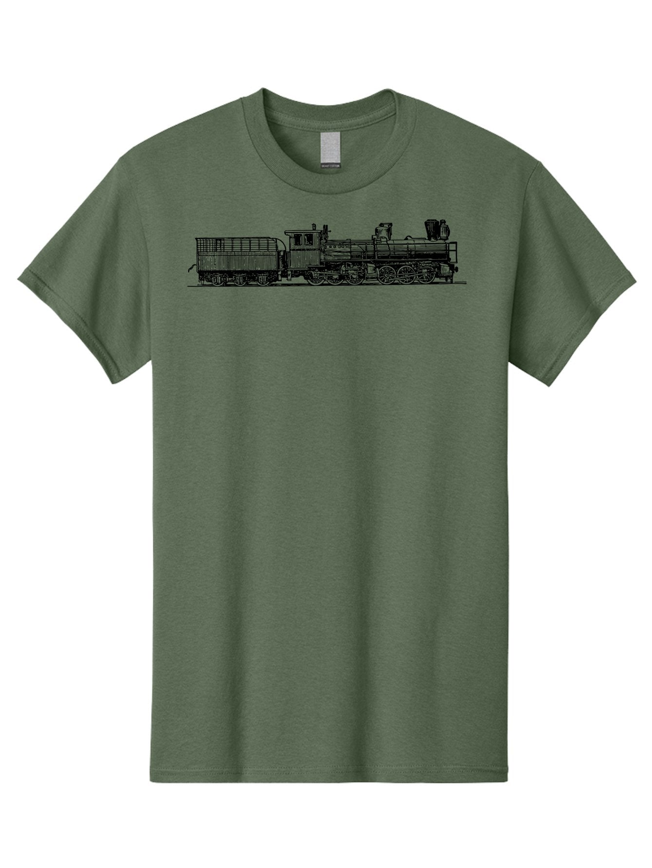 Steam-Train Men'S Graphic Tee, 100% Cotton, Comfortable Casual Summer Wear, Machine Washable, Vintage Locomotive, Train Engine, Steam Train, Railway Heritage, Classic Transport, Nostalgic Train, Railroad Nostalgia, Antique Locomotive Aad812 10