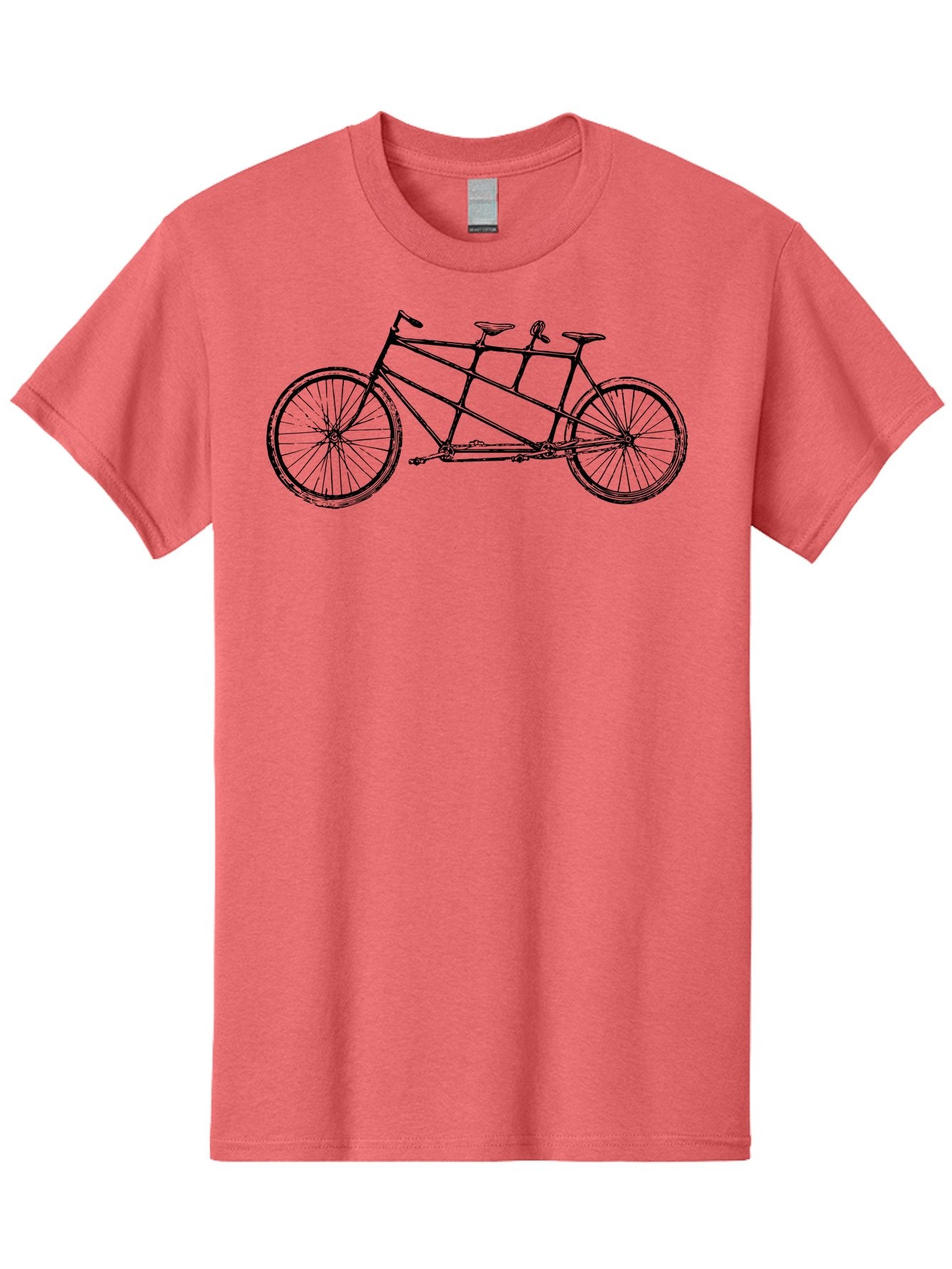 Tandem-Bicycle Men'S Graphic Tee, 100% Cotton, Comfortable Casual Summer Wear, Machine Washable, Tandem Bicycle, Double Bicycle, Cycling Duo, Partnership Ride, Team Cycling, Cycling Together, Bicycle For Two, Tandem Bike Design, Aad813 14