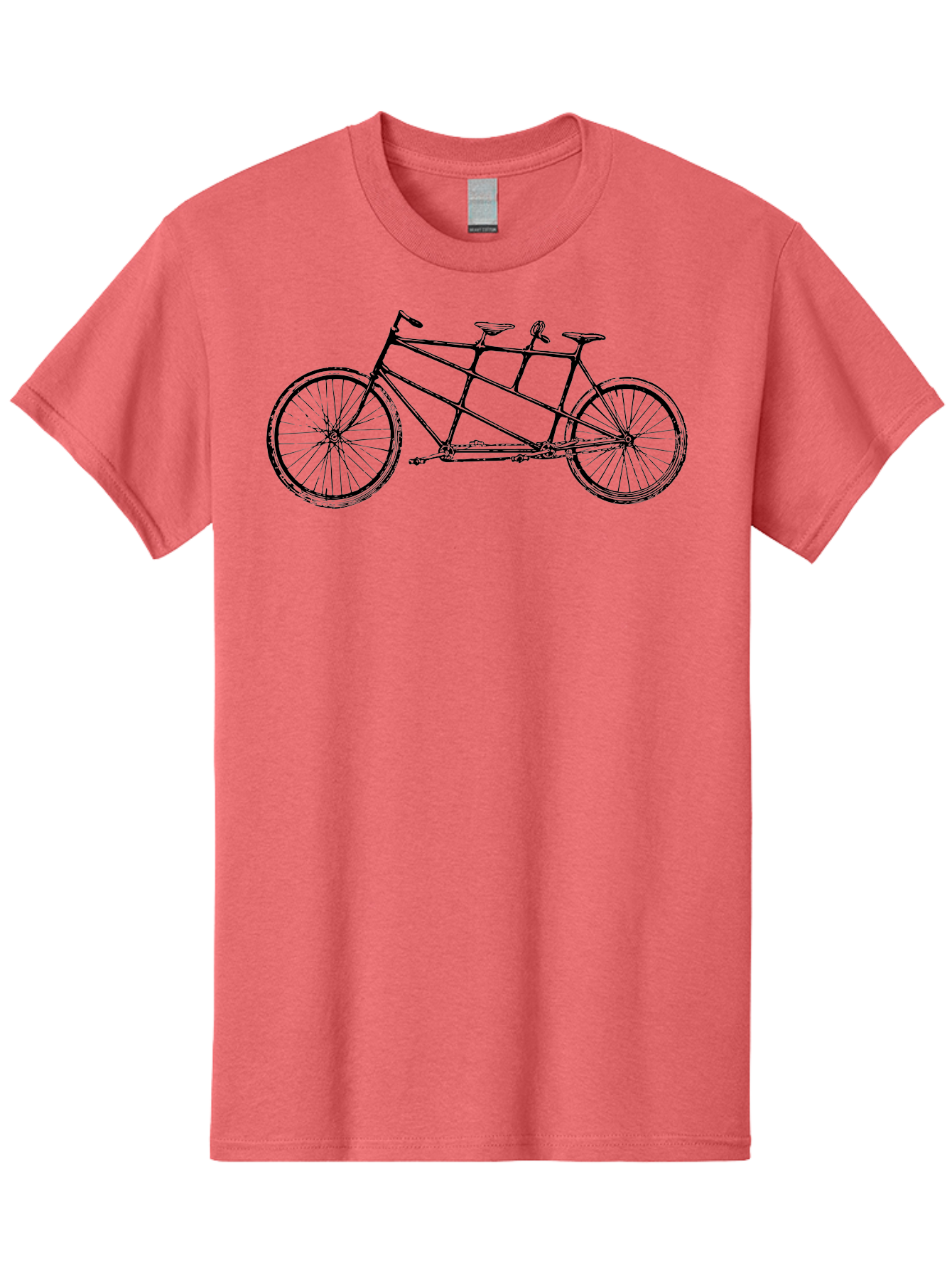 Tandem-Bicycle Men'S Graphic Tee, 100% Cotton, Comfortable Casual Summer Wear, Machine Washable, Tandem Bicycle, Double Bicycle, Cycling Duo, Partnership Ride, Team Cycling, Cycling Together, Bicycle For Two, Tandem Bike Design, Aad813 3