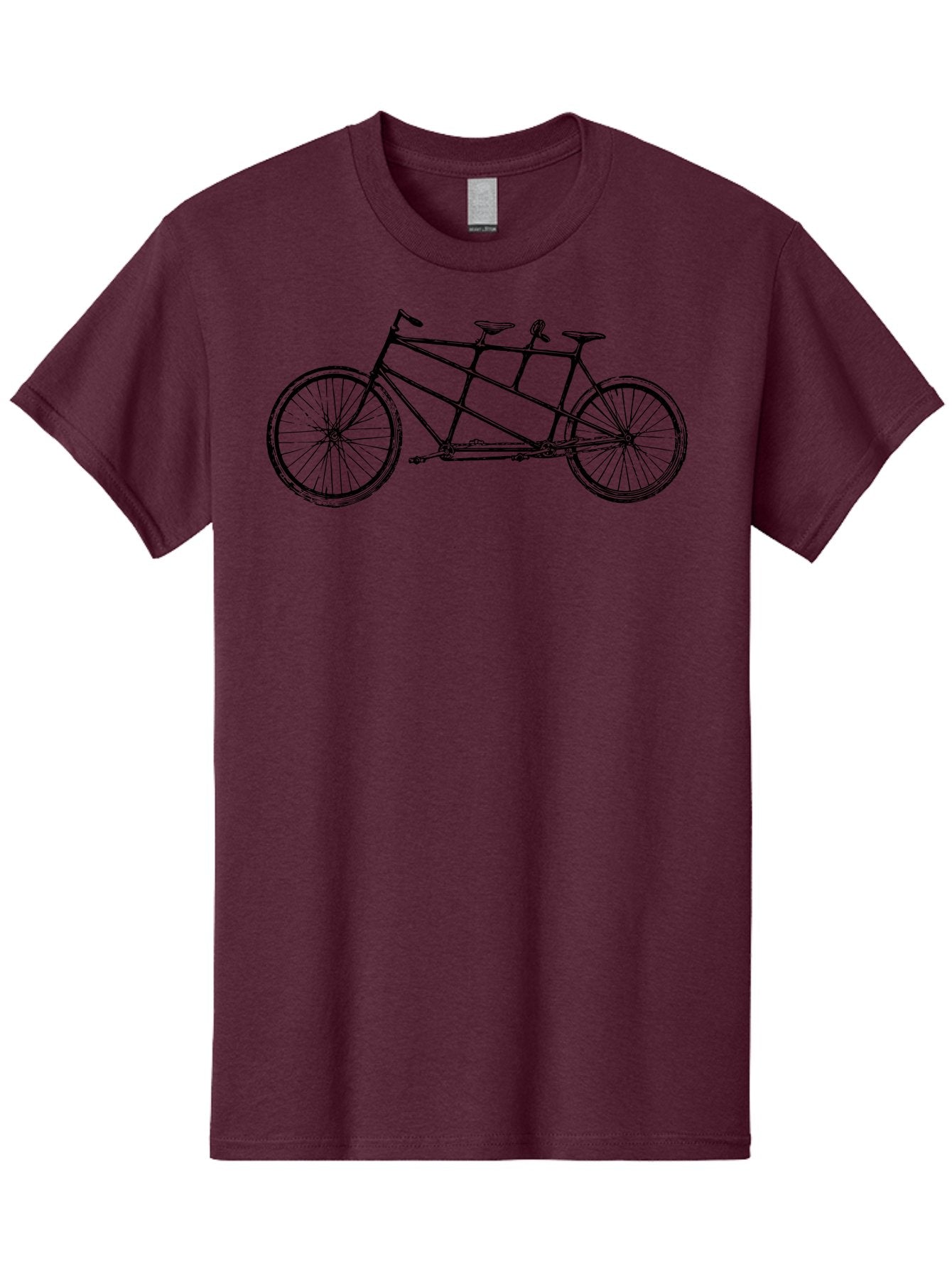 Tandem-Bicycle Men'S Graphic Tee, 100% Cotton, Comfortable Casual Summer Wear, Machine Washable, Tandem Bicycle, Double Bicycle, Cycling Duo, Partnership Ride, Team Cycling, Cycling Together, Bicycle For Two, Tandem Bike Design, Aad813 12