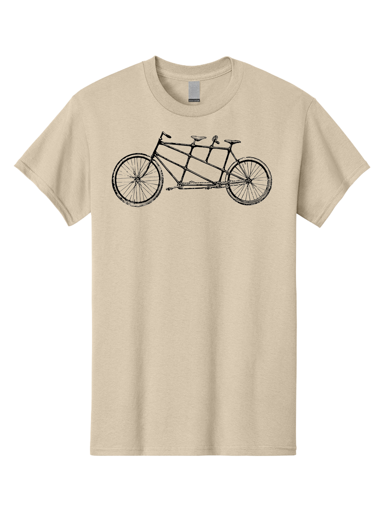 Tandem-Bicycle Men'S Graphic Tee, 100% Cotton, Comfortable Casual Summer Wear, Machine Washable, Tandem Bicycle, Double Bicycle, Cycling Duo, Partnership Ride, Team Cycling, Cycling Together, Bicycle For Two, Tandem Bike Design, Aad813 21