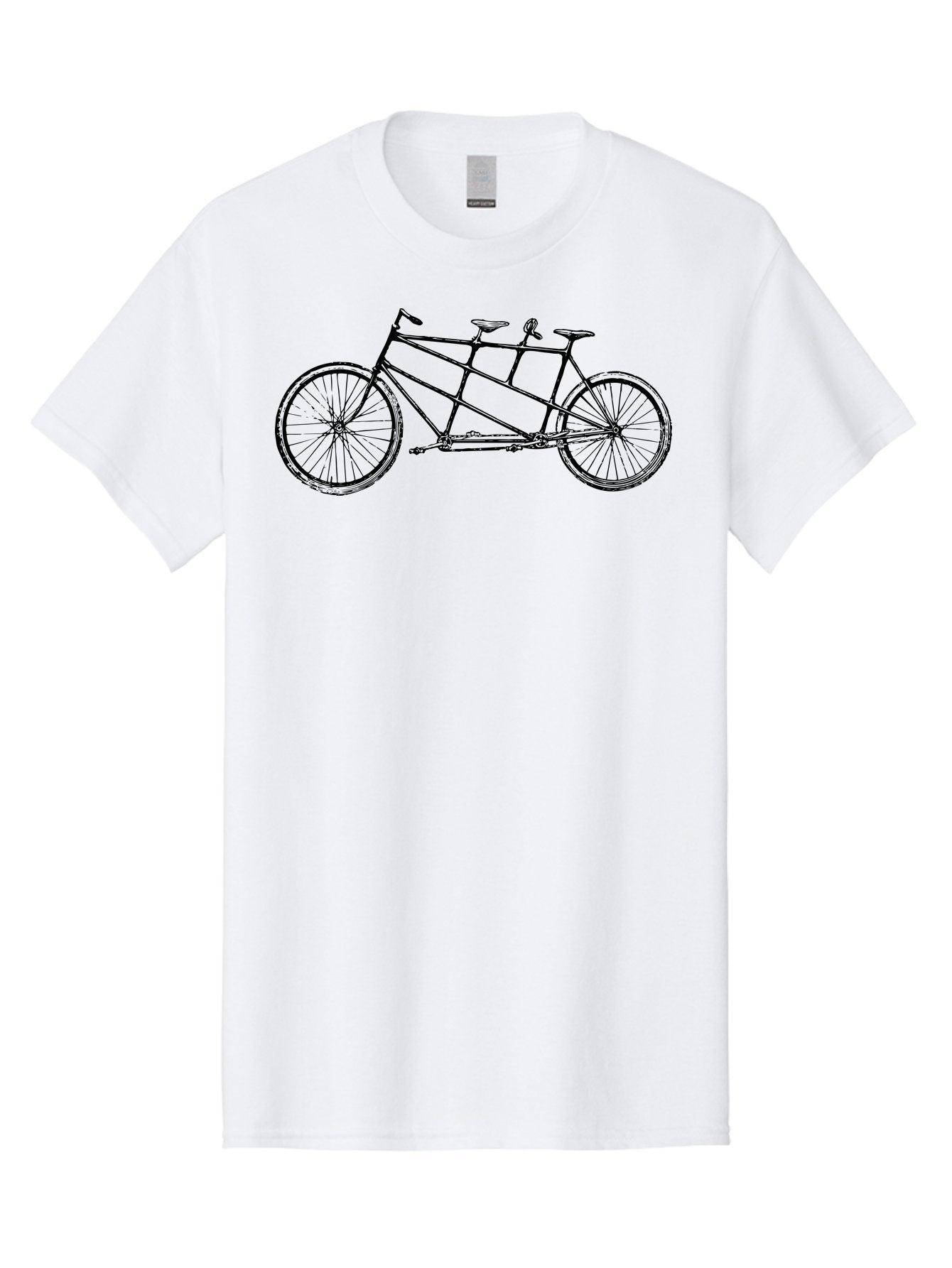 Tandem-Bicycle Men'S Graphic Tee, 100% Cotton, Comfortable Casual Summer Wear, Machine Washable, Tandem Bicycle, Double Bicycle, Cycling Duo, Partnership Ride, Team Cycling, Cycling Together, Bicycle For Two, Tandem Bike Design, Aad813 11
