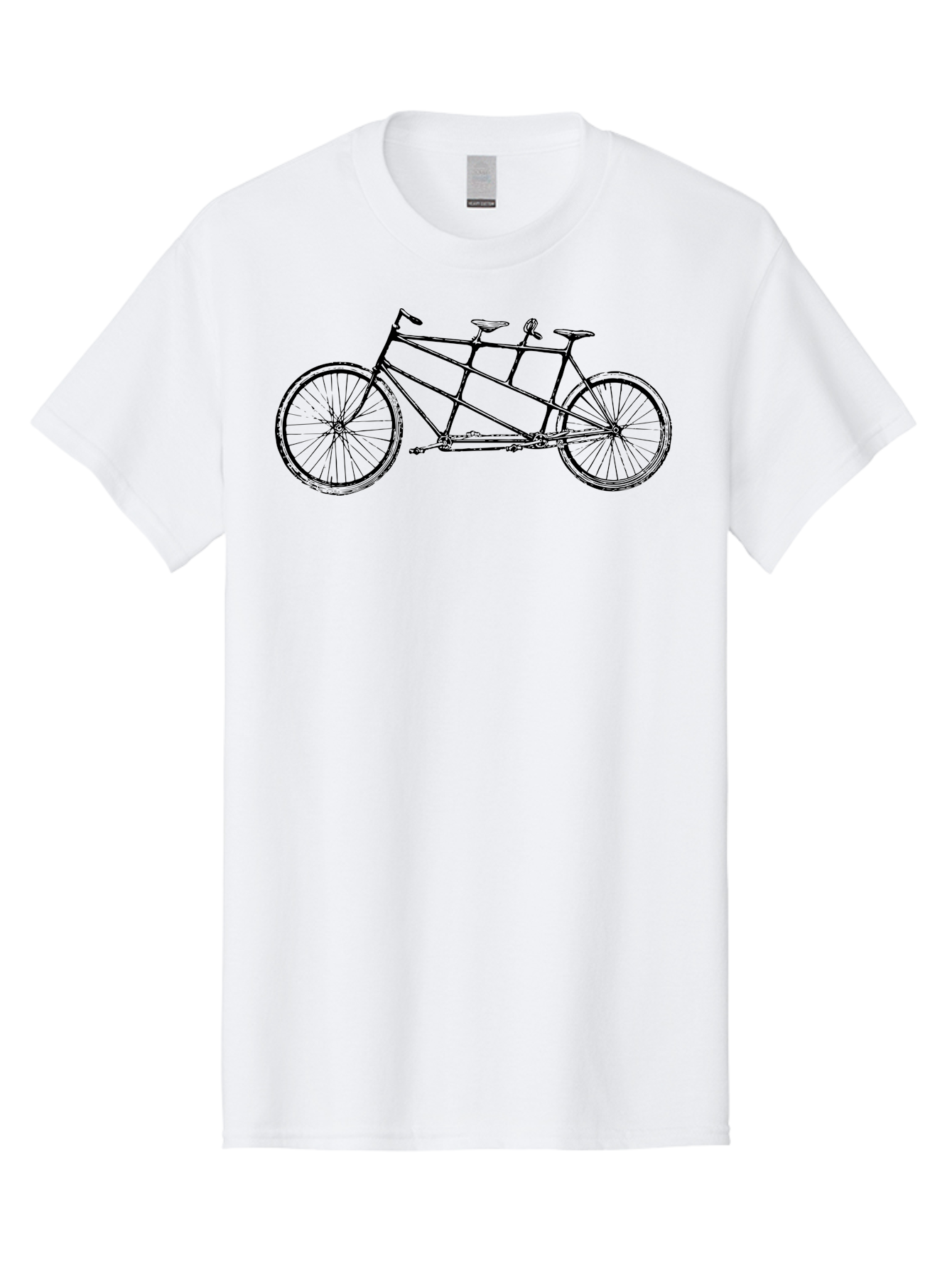 Tandem-Bicycle Men'S Graphic Tee, 100% Cotton, Comfortable Casual Summer Wear, Machine Washable, Tandem Bicycle, Double Bicycle, Cycling Duo, Partnership Ride, Team Cycling, Cycling Together, Bicycle For Two, Tandem Bike Design, Aad813 7