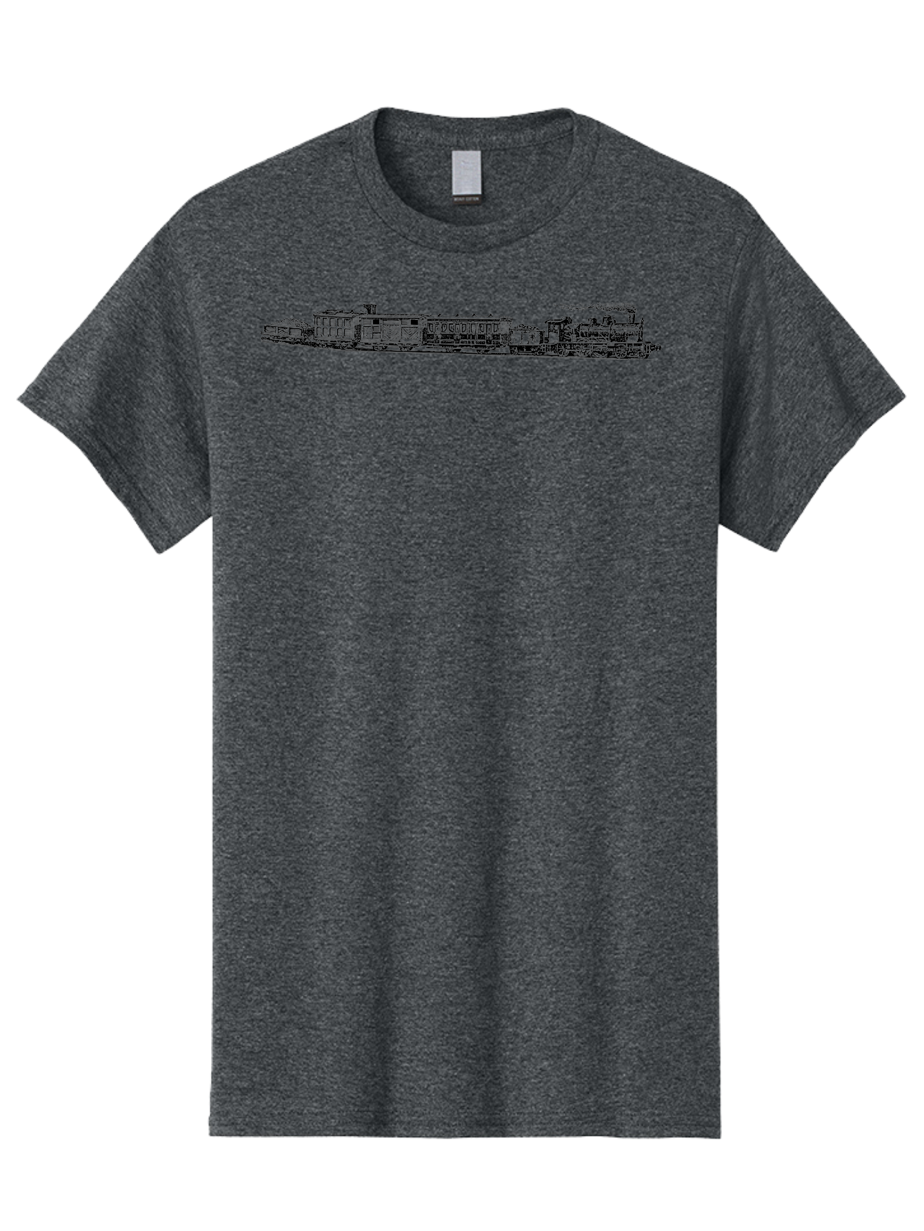Train Men'S Graphic Tee, 100% Cotton, Comfortable Casual Summer Wear, Machine Washable, Railroad, Train, Steam Locomotive, Vintage Transportation, Classic Design, Nostalgic Travel, Iron Horse, Rail Travel Aad814