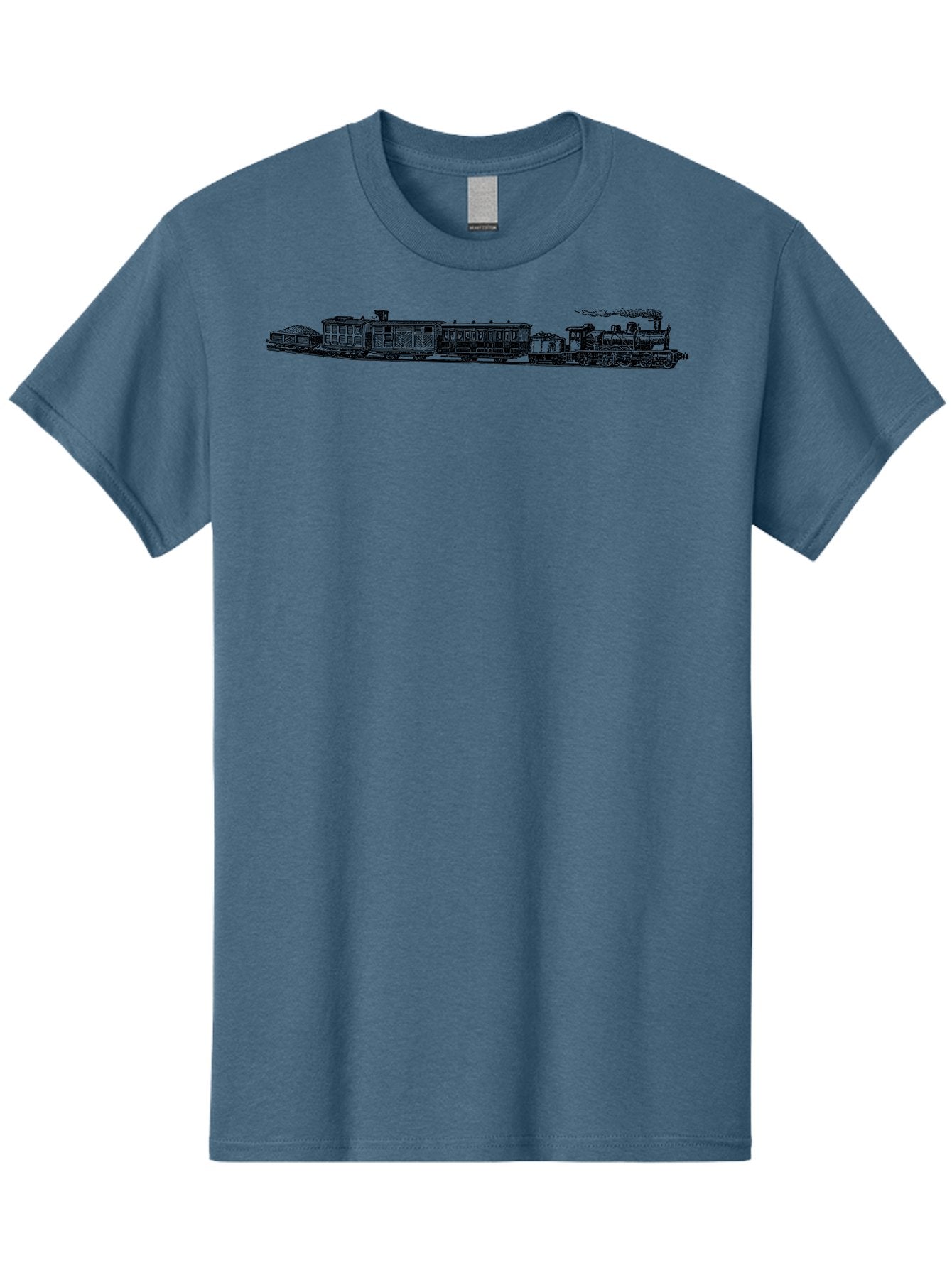 Train Men'S Graphic Tee, 100% Cotton, Comfortable Casual Summer Wear, Machine Washable, Railroad, Train, Steam Locomotive, Vintage Transportation, Classic Design, Nostalgic Travel, Iron Horse, Rail Travel Aad814 8