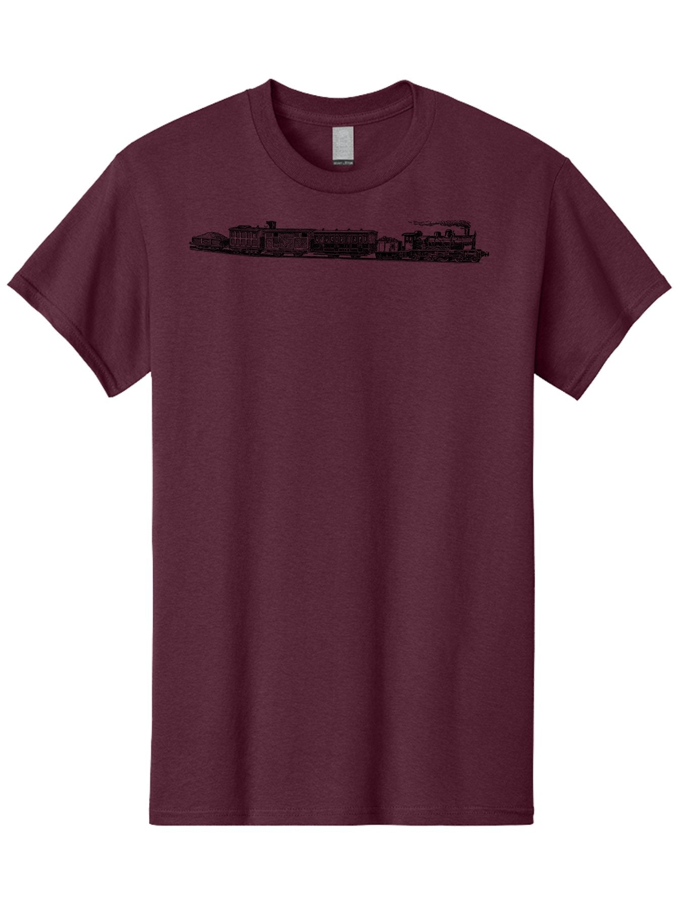 Train Men'S Graphic Tee, 100% Cotton, Comfortable Casual Summer Wear, Machine Washable, Railroad, Train, Steam Locomotive, Vintage Transportation, Classic Design, Nostalgic Travel, Iron Horse, Rail Travel Aad814 12
