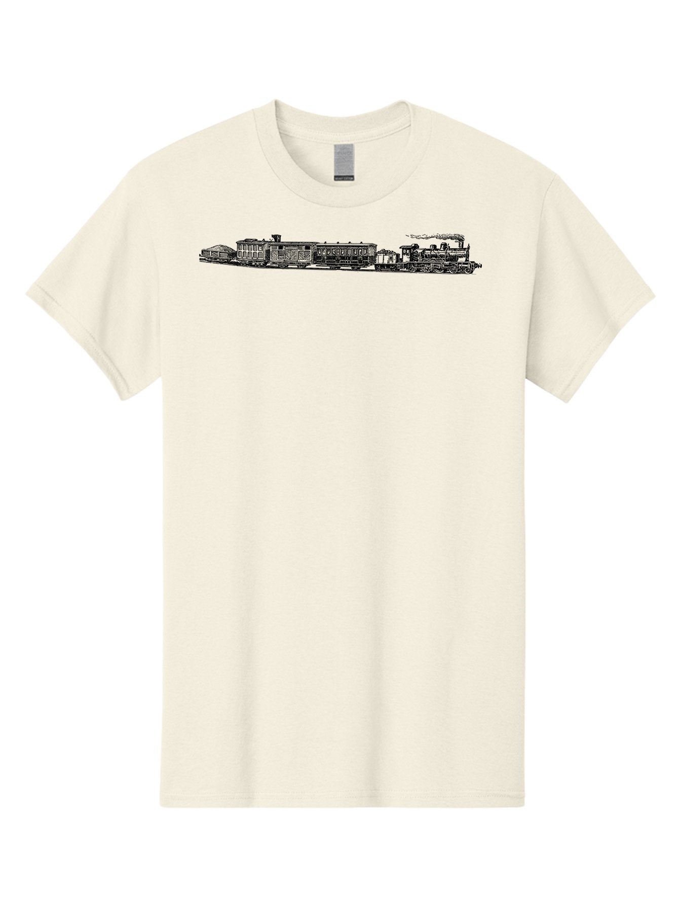 Train Men'S Graphic Tee, 100% Cotton, Comfortable Casual Summer Wear, Machine Washable, Railroad, Train, Steam Locomotive, Vintage Transportation, Classic Design, Nostalgic Travel, Iron Horse, Rail Travel Aad814 3