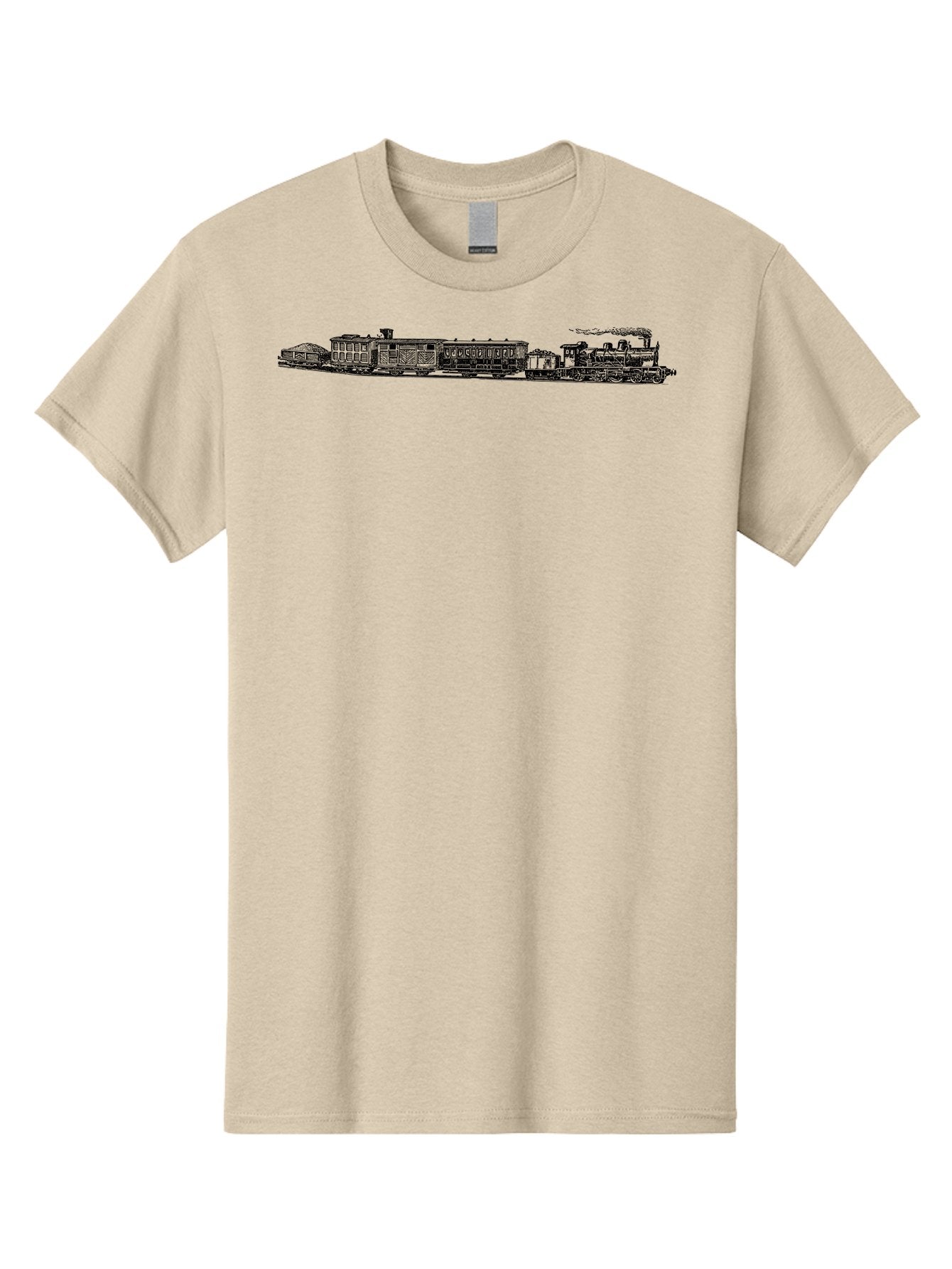Train Men'S Graphic Tee, 100% Cotton, Comfortable Casual Summer Wear, Machine Washable, Railroad, Train, Steam Locomotive, Vintage Transportation, Classic Design, Nostalgic Travel, Iron Horse, Rail Travel Aad814 13