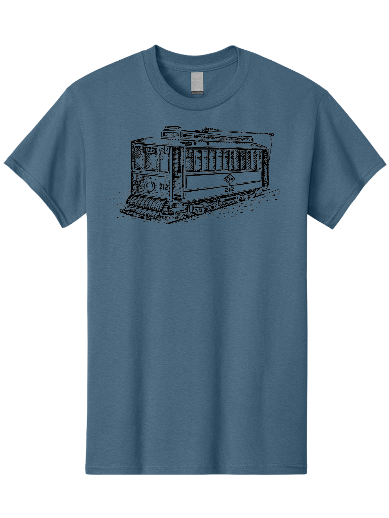 Trolley-Car-212 Men'S Graphic Tee, 100% Cotton, Comfortable Casual Summer Wear, Machine Washable, Vintage Trolley, Public Transportation, Urban Mobility, Classic Design, Railway System, Nostalgic Feel, Transportation Mode, 212 Aad816