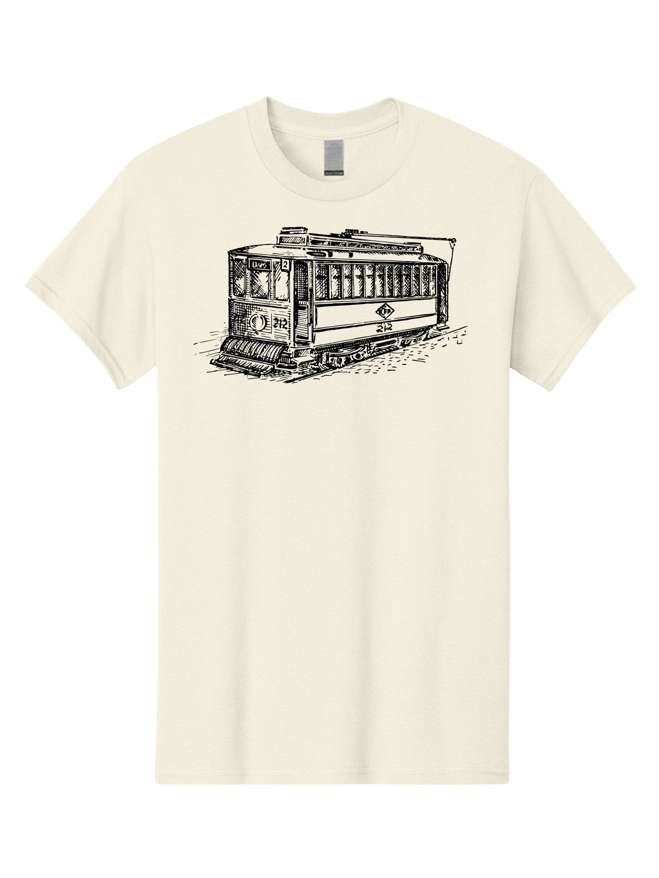 Trolley-Car-212 Men'S Graphic Tee, 100% Cotton, Comfortable Casual Summer Wear, Machine Washable, Vintage Trolley, Public Transportation, Urban Mobility, Classic Design, Railway System, Nostalgic Feel, Transportation Mode, 212 Aad816 10