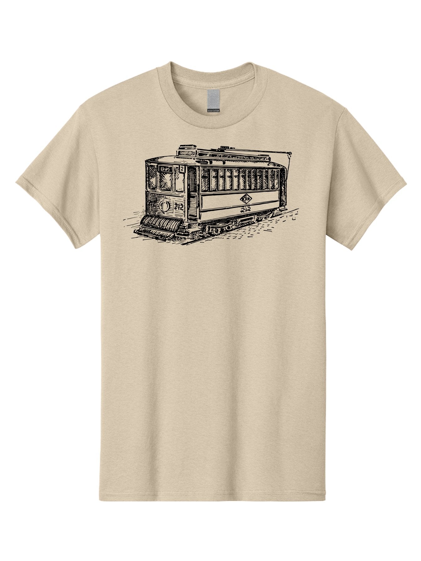 Trolley-Car-212 Men'S Graphic Tee, 100% Cotton, Comfortable Casual Summer Wear, Machine Washable, Vintage Trolley, Public Transportation, Urban Mobility, Classic Design, Railway System, Nostalgic Feel, Transportation Mode, 212 Aad816 6
