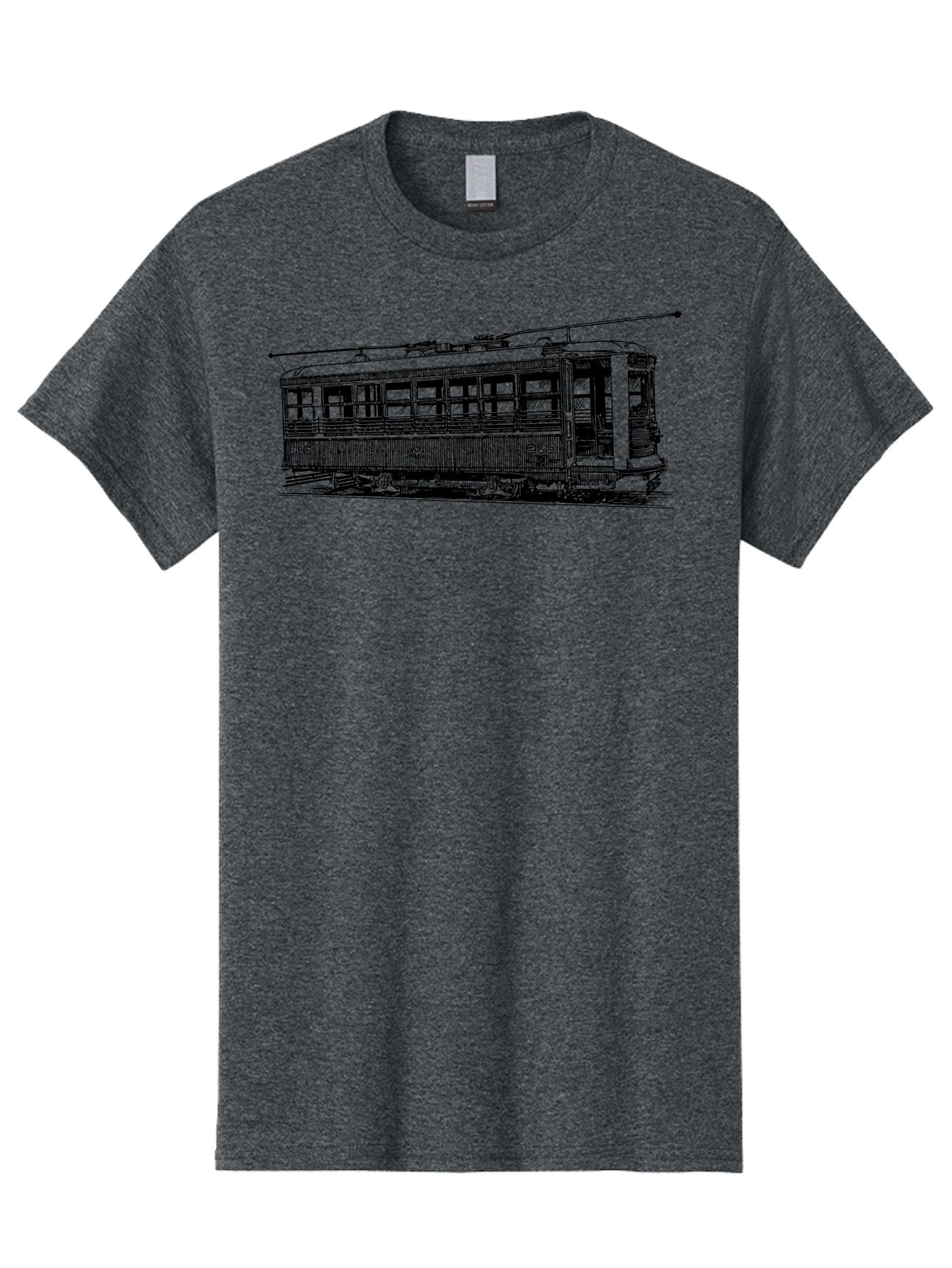 Trolley Men'S Graphic Tee, 100% Cotton, Comfortable Casual Summer Wear, Machine Washable, Vintage Trolley, Classic Transportation, Retro Streetcar, Urban Transit, Nostalgic Vehicle, Public Transportation, Historic Tram Aad817 15