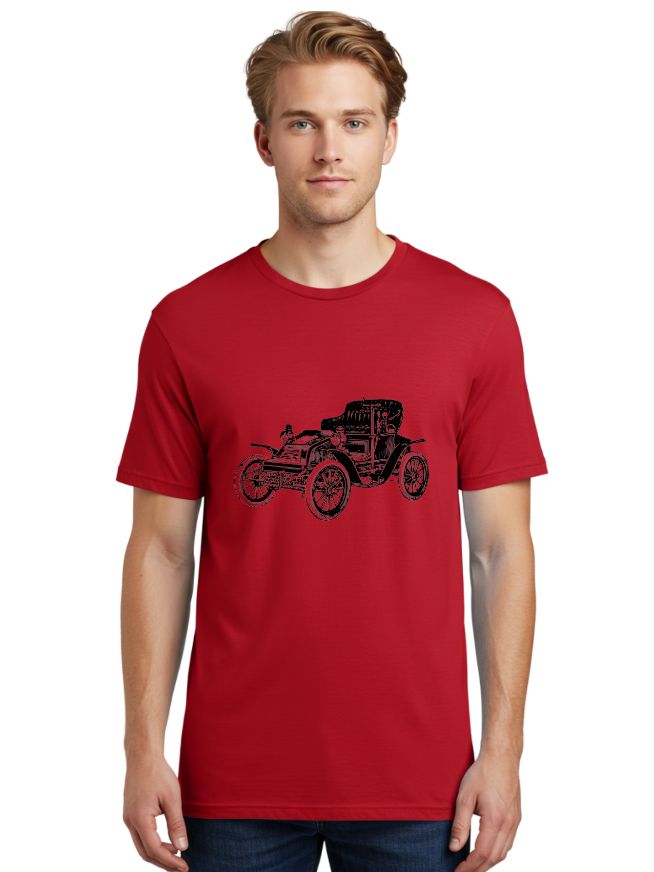Vintage-Car-1 Men'S Graphic Tee, 100% Cotton, Comfortable Casual Summer Wear, Machine Washable, Vintage Automobile, Classic Car, Antique Vehicle, Old-Fashioned Transportation, Historic Motorcar, Nostalgic Ride, Retro Car Design, Old Car Aad821 18