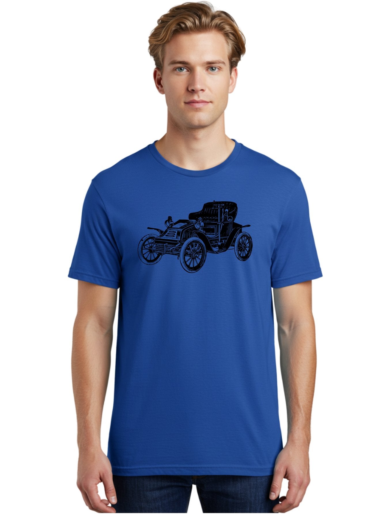 Vintage-Car-1 Men'S Graphic Tee, 100% Cotton, Comfortable Casual Summer Wear, Machine Washable, Vintage Automobile, Classic Car, Antique Vehicle, Old-Fashioned Transportation, Historic Motorcar, Nostalgic Ride, Retro Car Design, Old Car Aad821 25