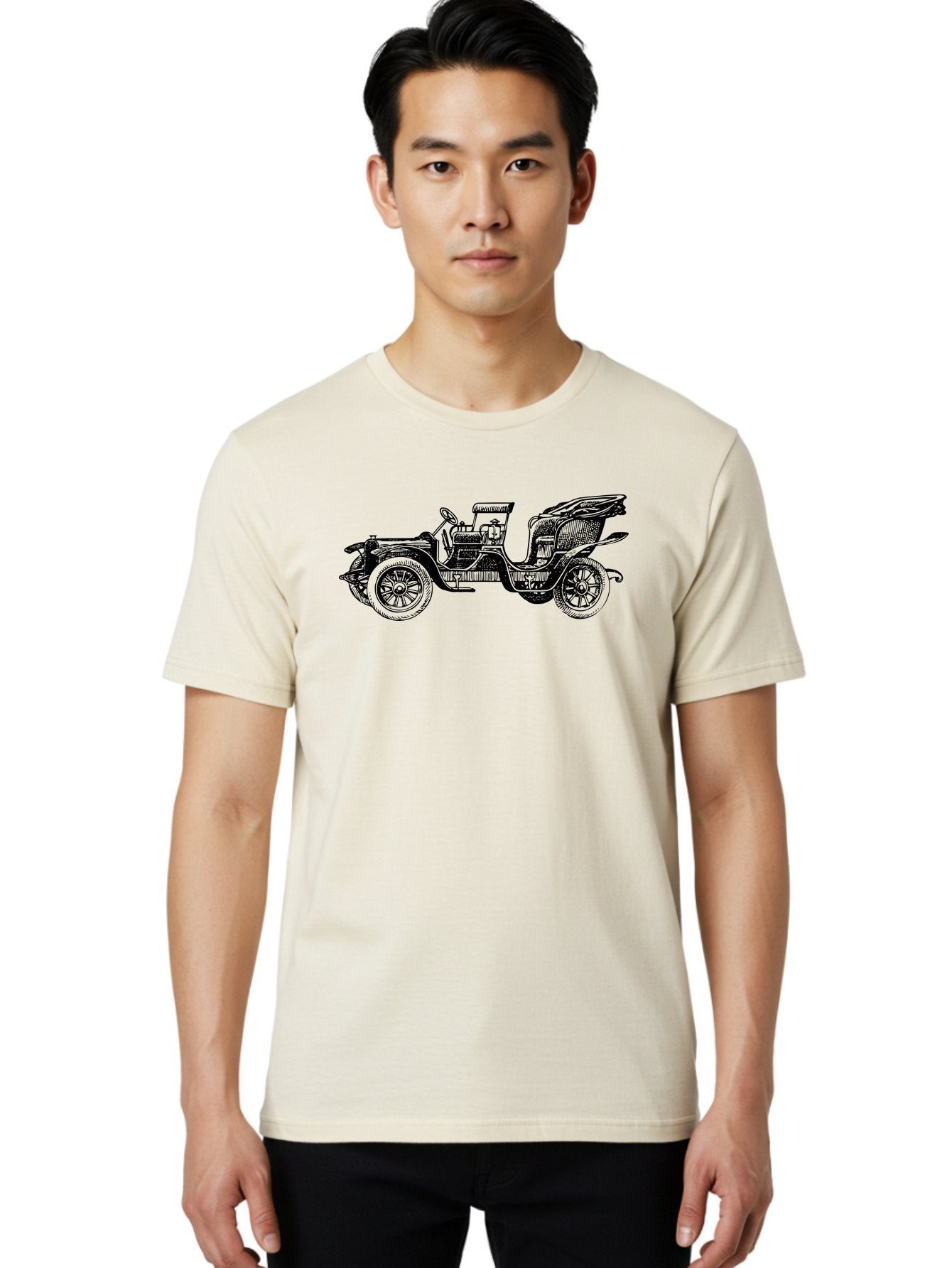 Vintage-Car-2 Men'S Graphic Tee, 100% Cotton, Comfortable Casual Summer Wear, Machine Washable, Vintage Car, Antique Automobile, Classic Vehicle, Old Fashioned Car, Retro Transportation, Nostalgic Ride, Open Top Car, Early 20Th Century, Aad822 17