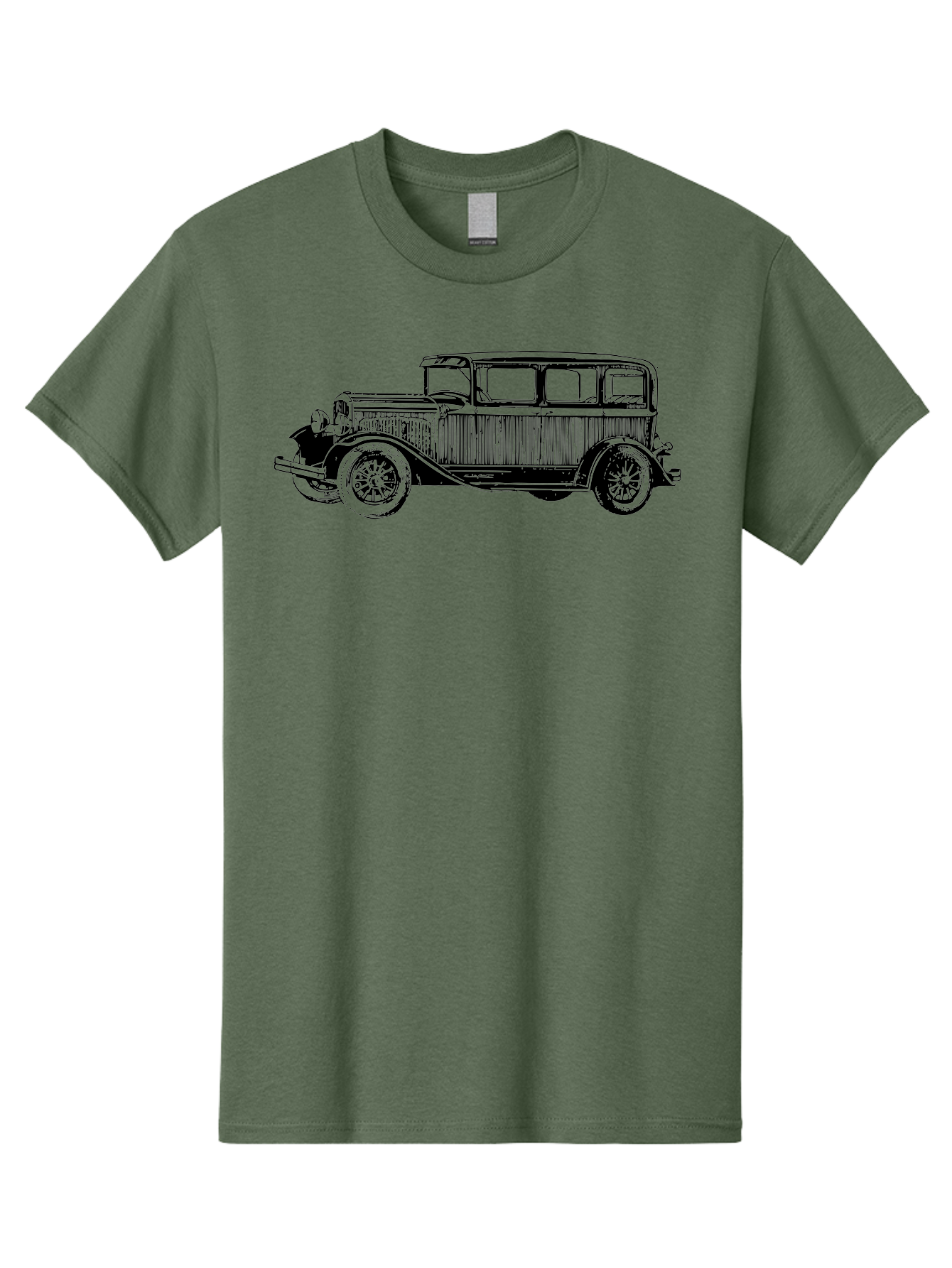 Vintage-Car-5 Men'S Graphic Tee, 100% Cotton, Comfortable Casual Summer Wear, Machine Washable, Classic Car, Vintage Automobile, Antique Vehicle, Retro Transportation, Old-Fashioned, Wooden Paneling, Spoked Wheels, Nostalgic Aad825 7