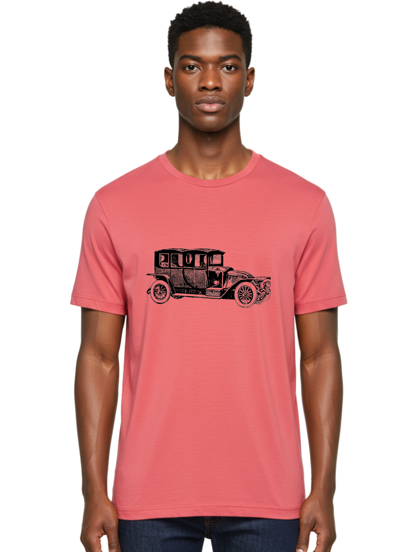 Vintage-Car-6 Men'S Graphic Tee, 100% Cotton, Comfortable Casual Summer Wear, Machine Washable, Vintage Car, Classic Automobile, Retro Vehicle, Antique Car, Old-Fashioned Transportation, Nostalgic Ride, Historic Car Design Aad826 26