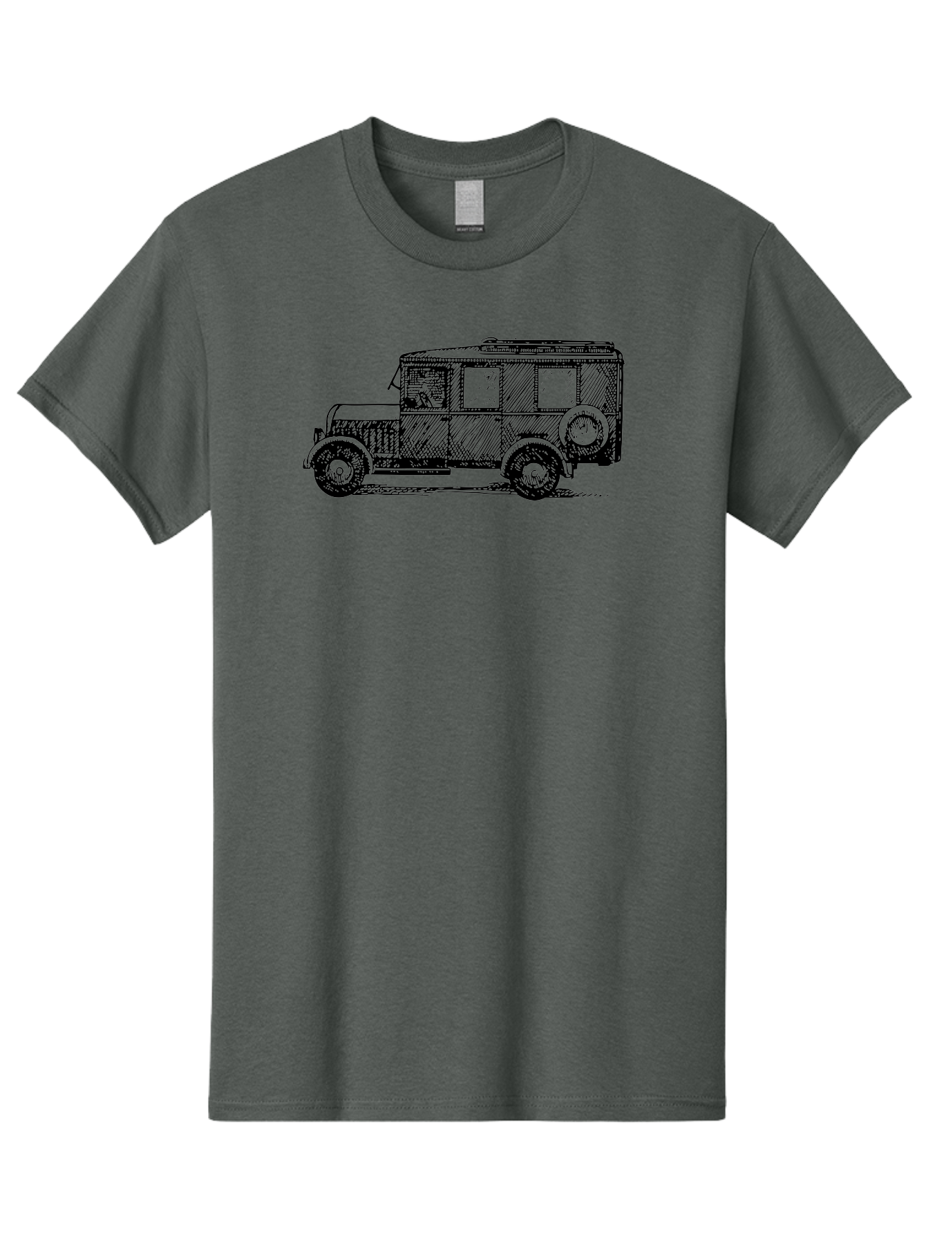 Vintage-Car-7 Men'S Graphic Tee, 100% Cotton, Comfortable Casual Summer Wear, Machine Washable, Vintage Car, Old Car, Classic Vehicle, Retro Automobile, Antique Car, Old-Fashioned Transportation, Monochrome Illustration, Simple Design Aad827 9