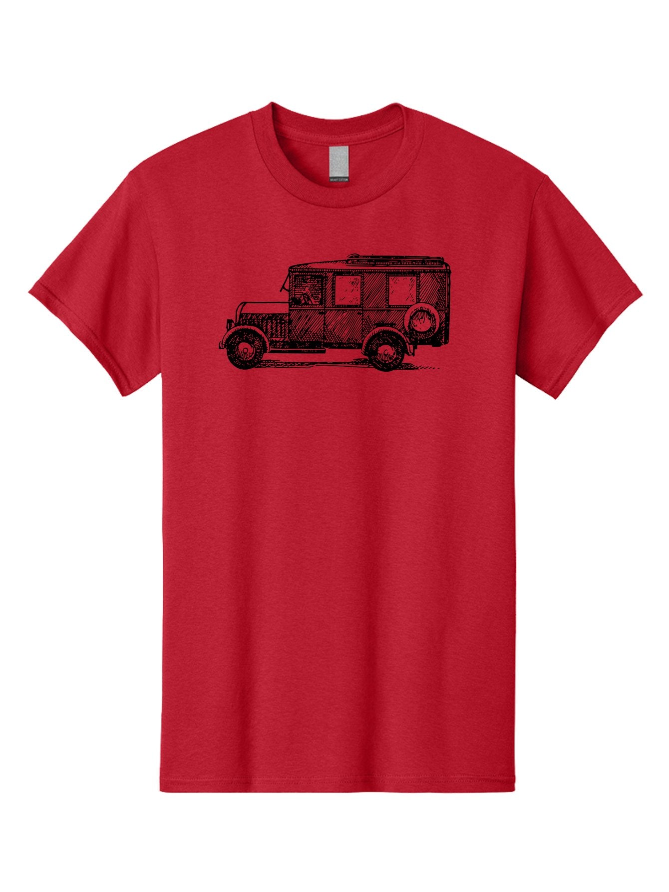 Vintage-Car-7 Men'S Graphic Tee, 100% Cotton, Comfortable Casual Summer Wear, Machine Washable, Vintage Car, Old Car, Classic Vehicle, Retro Automobile, Antique Car, Old-Fashioned Transportation, Monochrome Illustration, Simple Design Aad827 14