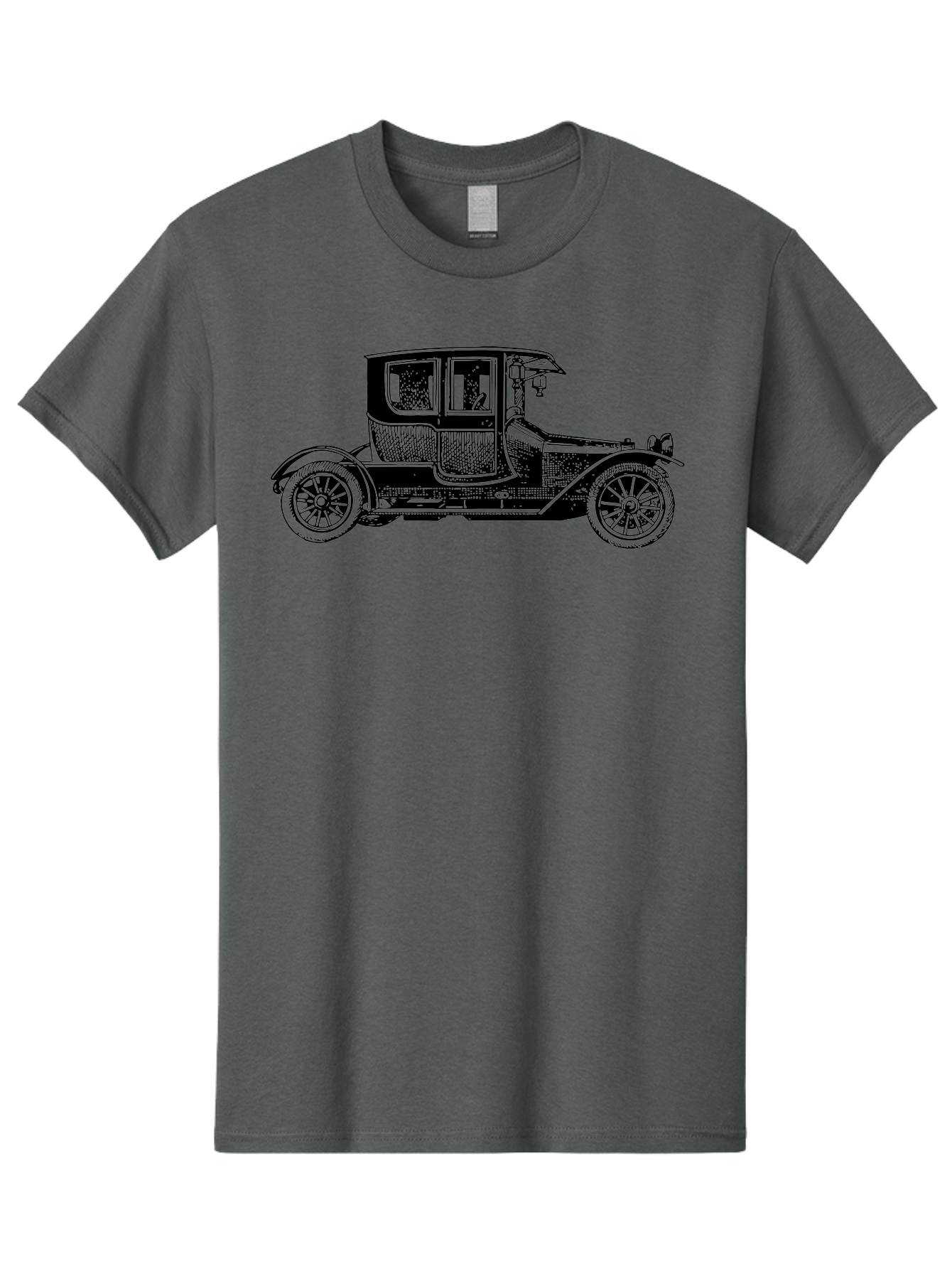 Vintage-Car-Illustration Men'S Graphic Tee, 100% Cotton, Comfortable Casual Summer Wear, Machine Washable, Vintage Automobile, Classic Car, Antique Vehicle, Old-Fashioned Transportation, Retro Car Design, Historical Vehicle, Old Car Aad828