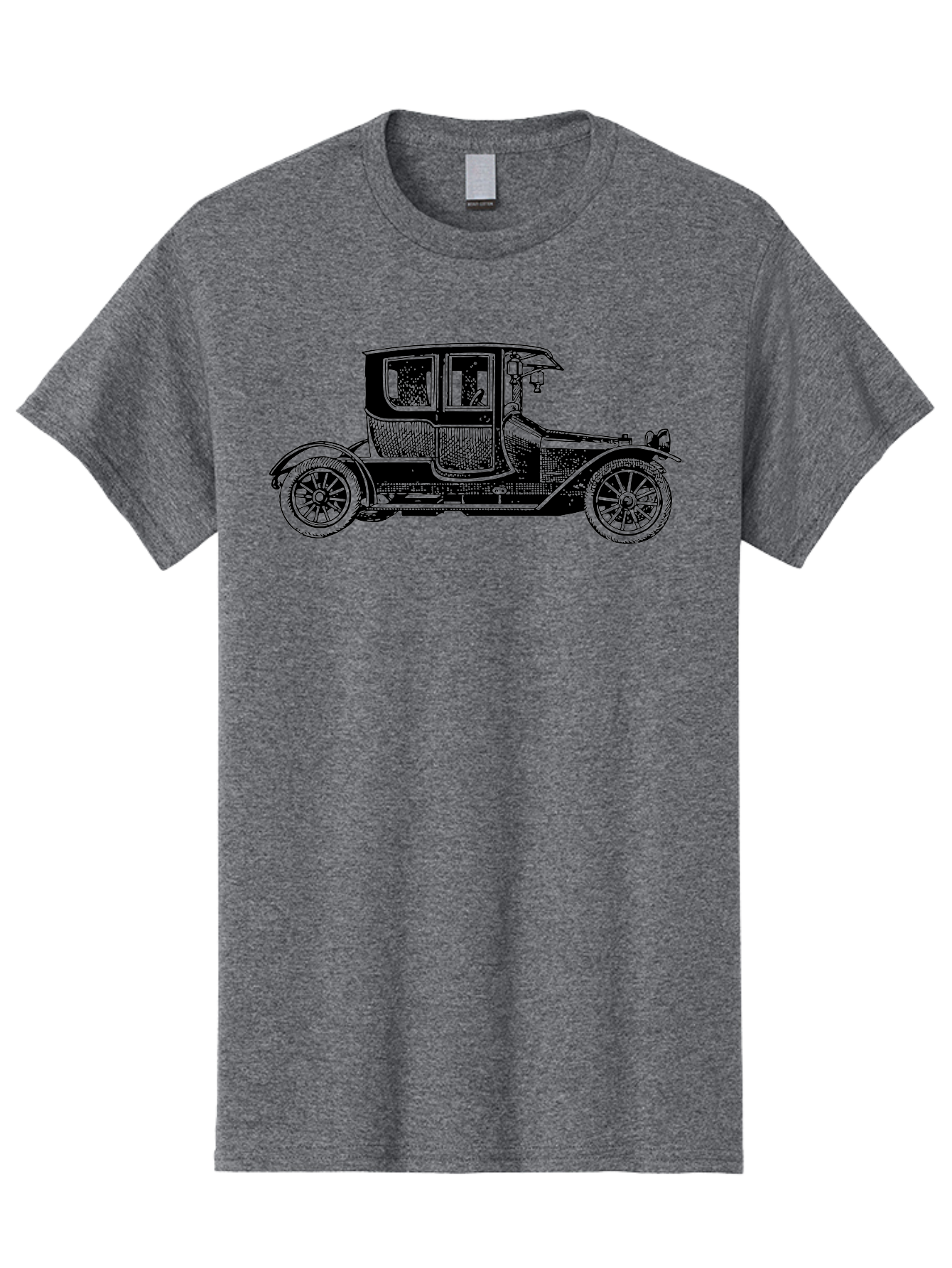 Vintage-Car-Illustration Men'S Graphic Tee, 100% Cotton, Comfortable Casual Summer Wear, Machine Washable, Vintage Automobile, Classic Car, Antique Vehicle, Old-Fashioned Transportation, Retro Car Design, Historical Vehicle, Old Car Aad828 29