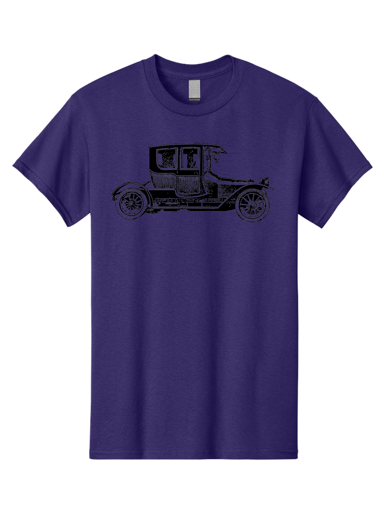 Vintage-Car-Illustration Men'S Graphic Tee, 100% Cotton, Comfortable Casual Summer Wear, Machine Washable, Vintage Automobile, Classic Car, Antique Vehicle, Old-Fashioned Transportation, Retro Car Design, Historical Vehicle, Old Car Aad828 23