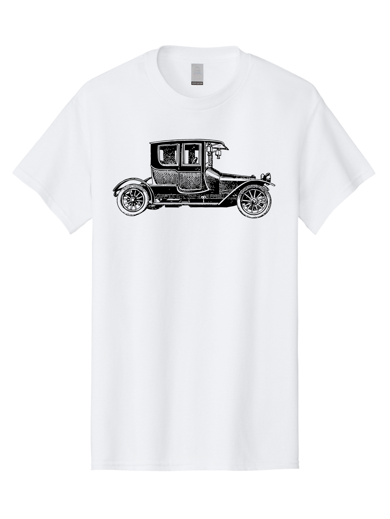 Vintage-Car-Illustration Men'S Graphic Tee, 100% Cotton, Comfortable Casual Summer Wear, Machine Washable, Vintage Automobile, Classic Car, Antique Vehicle, Old-Fashioned Transportation, Retro Car Design, Historical Vehicle, Old Car Aad828 17