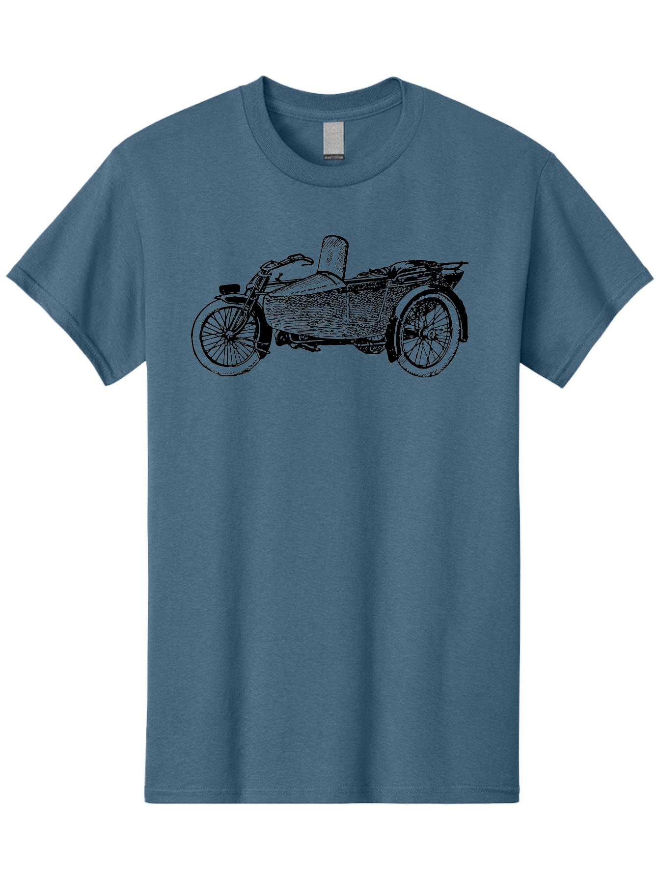 Vintage-Motorcycle-Sidecar-1 Men'S Graphic Tee, 100% Cotton, Comfortable Casual Summer Wear, Machine Washable, Vintage Motorcycle, Sidecar, Classic Bike, Retro Vehicle, Old-Fashioned Transportation, Motorcycle With Sidecar, Vintage Ride, Aad830 19