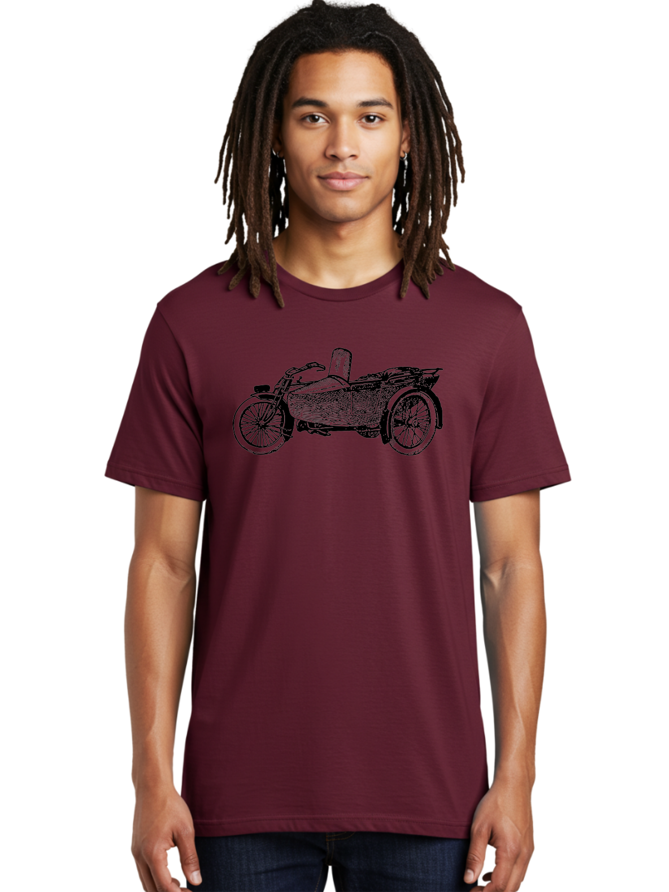 Vintage-Motorcycle-Sidecar-1 Men'S Graphic Tee, 100% Cotton, Comfortable Casual Summer Wear, Machine Washable, Vintage Motorcycle, Sidecar, Classic Bike, Retro Vehicle, Old-Fashioned Transportation, Motorcycle With Sidecar, Vintage Ride, Aad830 10