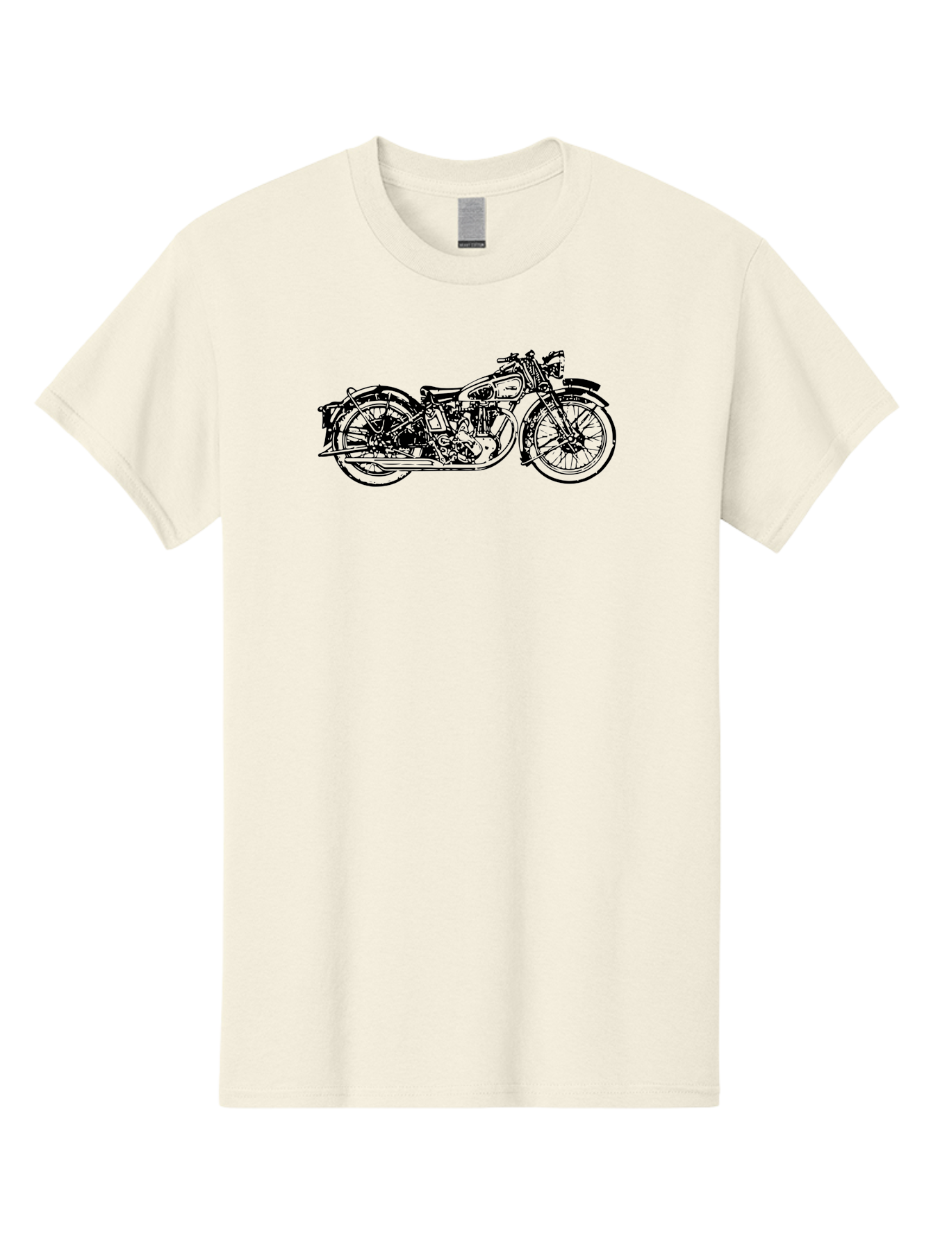 Vintage-Motorcycle Men'S Graphic Tee, 100% Cotton, Comfortable Casual Summer Wear, Machine Washable, Vintage Motorcycle, Classic Bike, Retro Vehicle, Nostalgic Ride, Antique Machinery, Motorcycle Enthusiast, Classic Design, Old-School Wheels Aad832 9
