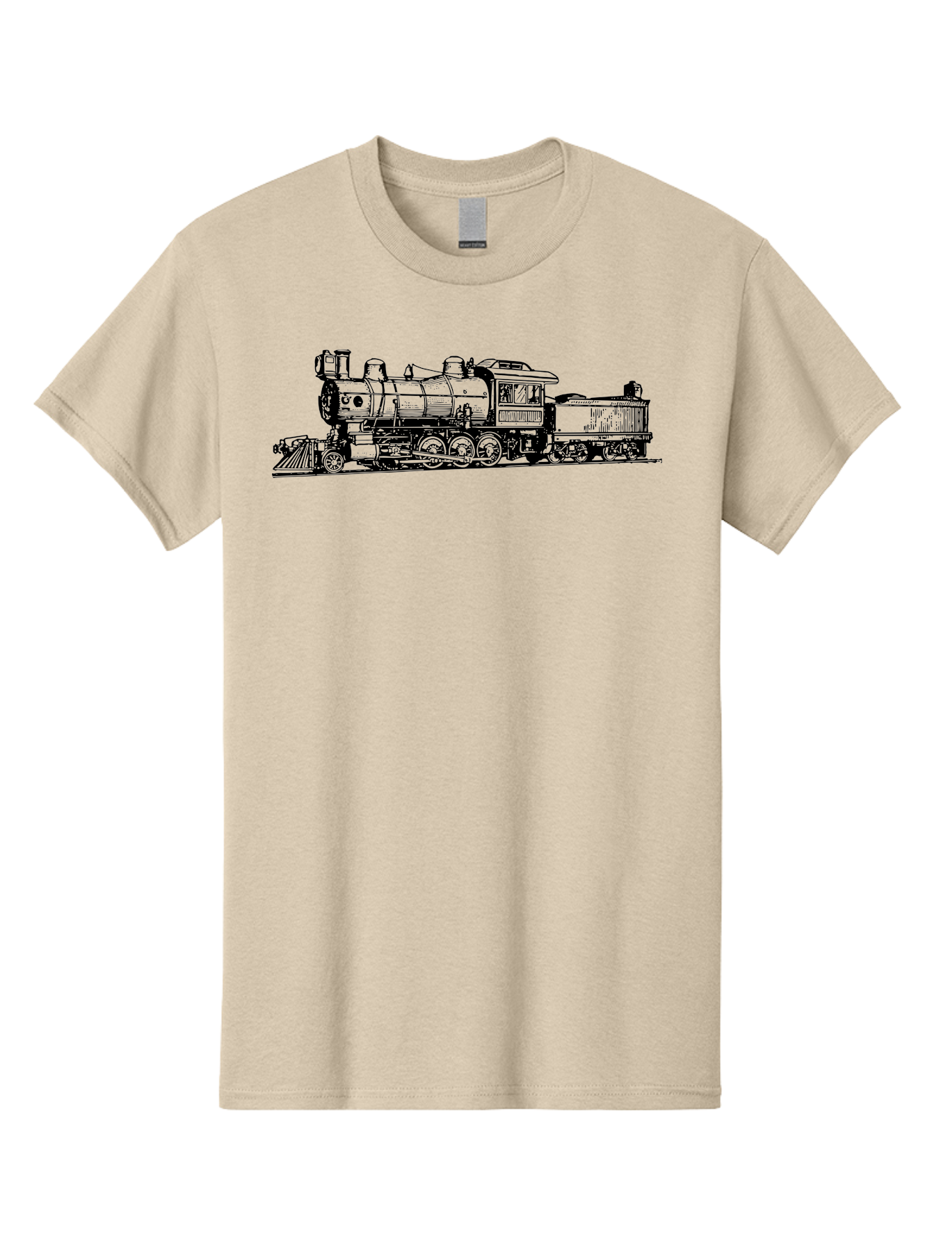 Vintage-Train Men'S Graphic Tee, 100% Cotton, Comfortable Casual Summer Wear, Machine Washable, Vintage Steam Train, Classic Locomotive, Railroad Transportation, Nostalgic Train, Retro Railway, Old-Fashioned Train Engine Aad835 15