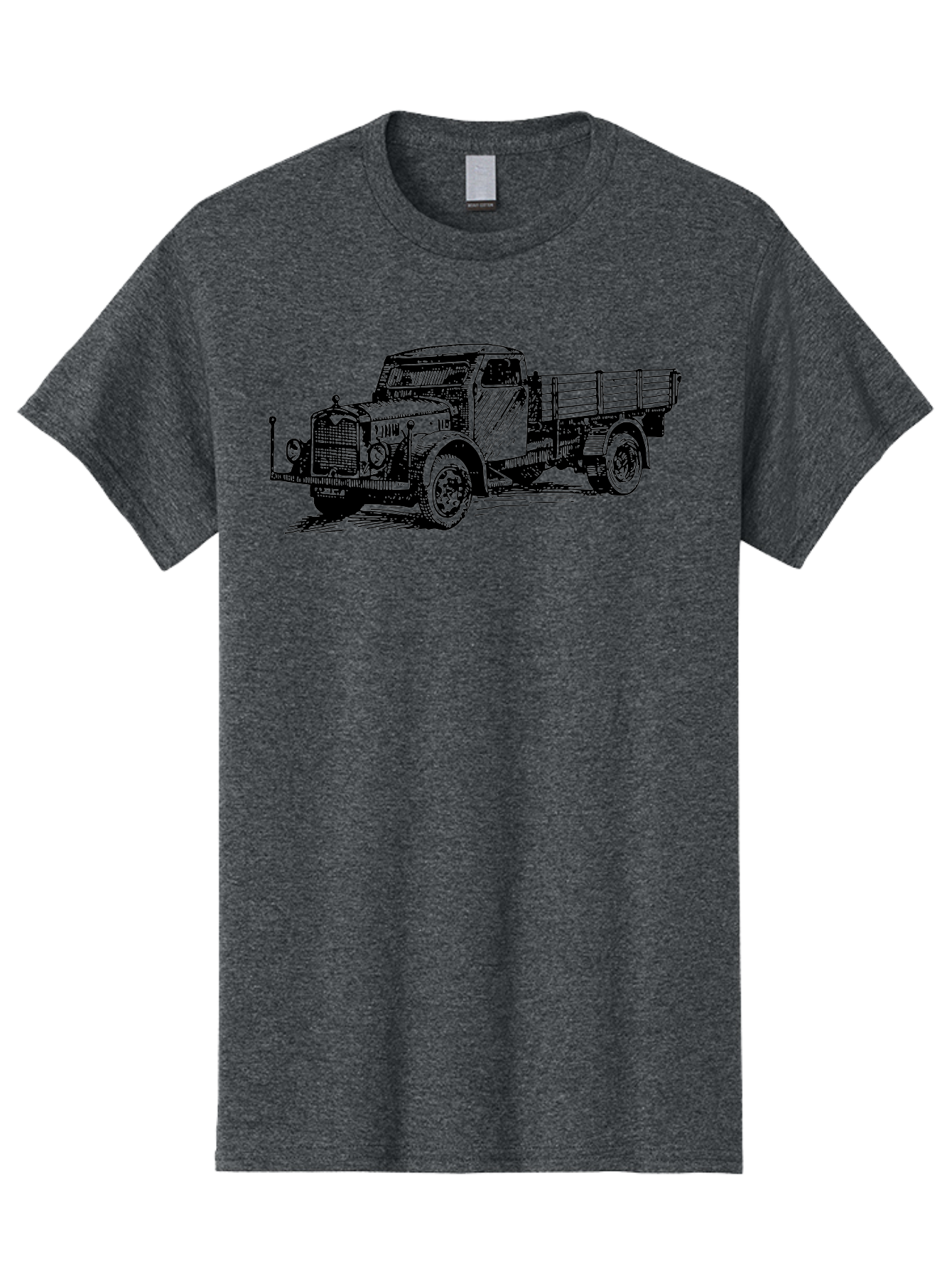 Vintage-Truck-1 Men'S Graphic Tee, 100% Cotton, Comfortable Casual Summer Wear, Machine Washable, Vintage Truck, Old Truck, Classic Vehicle, Retro Transportation, Antique Automobile, Heavy Duty Truck, Cargo Truck, Classic Machinery, Aad836 23